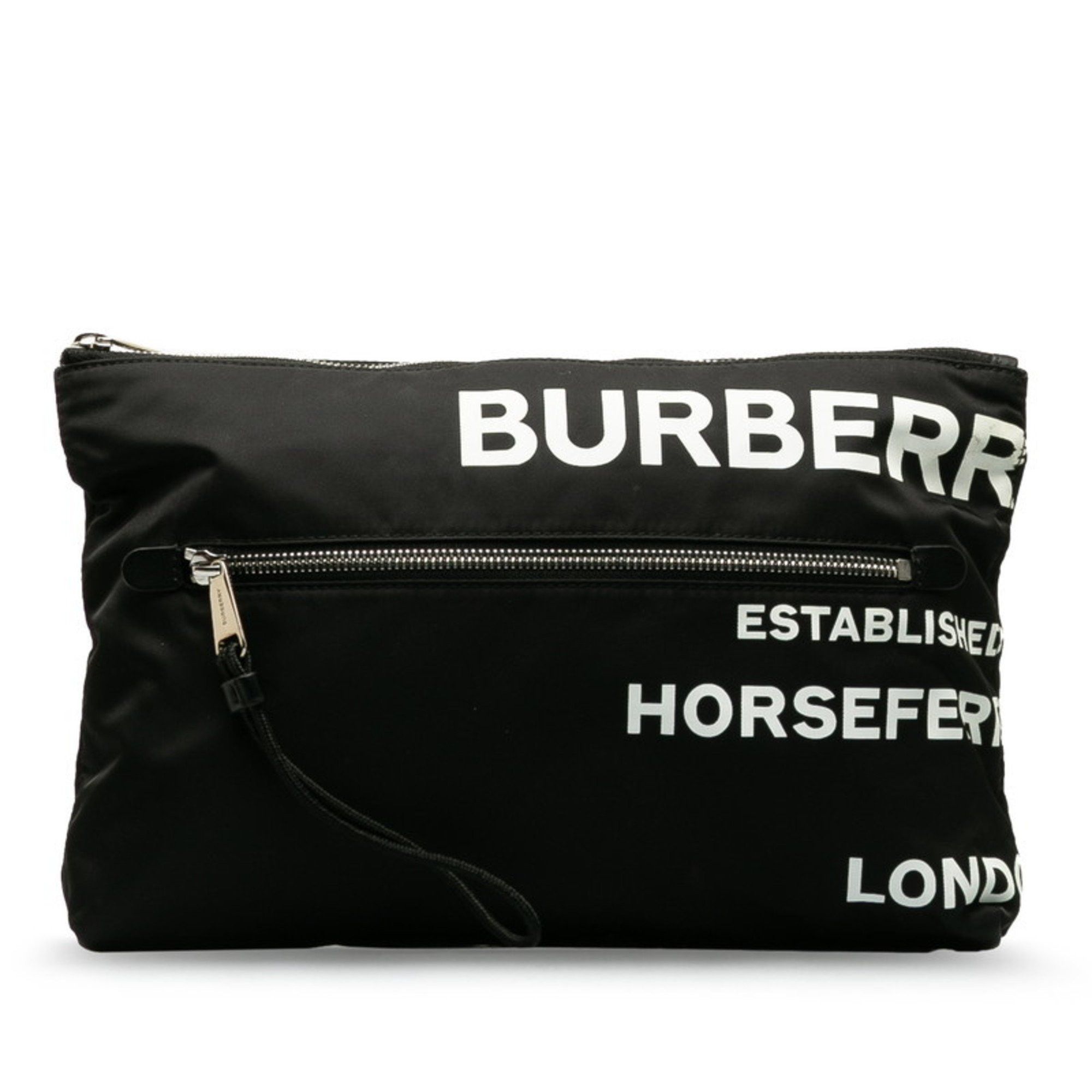 image of Burberry Clutch Bag Second 8014756 Black Nylon Ladies Burberry, Women's