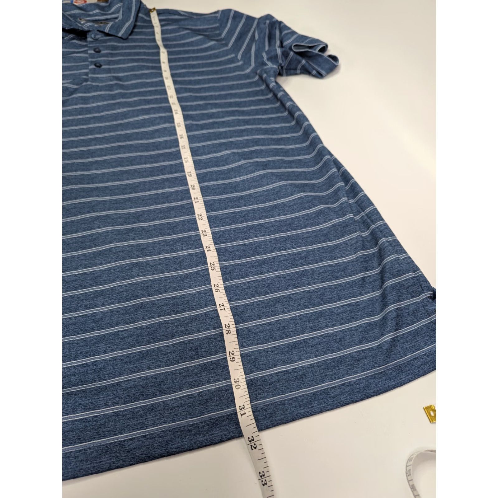 Vintage Pebble Beach Polo Shirt Short Sleeve Men’s XL Blue Striped Performance Golf Dry Luxe Size US XL / EU 56 / 4 - 4 Thumbnail