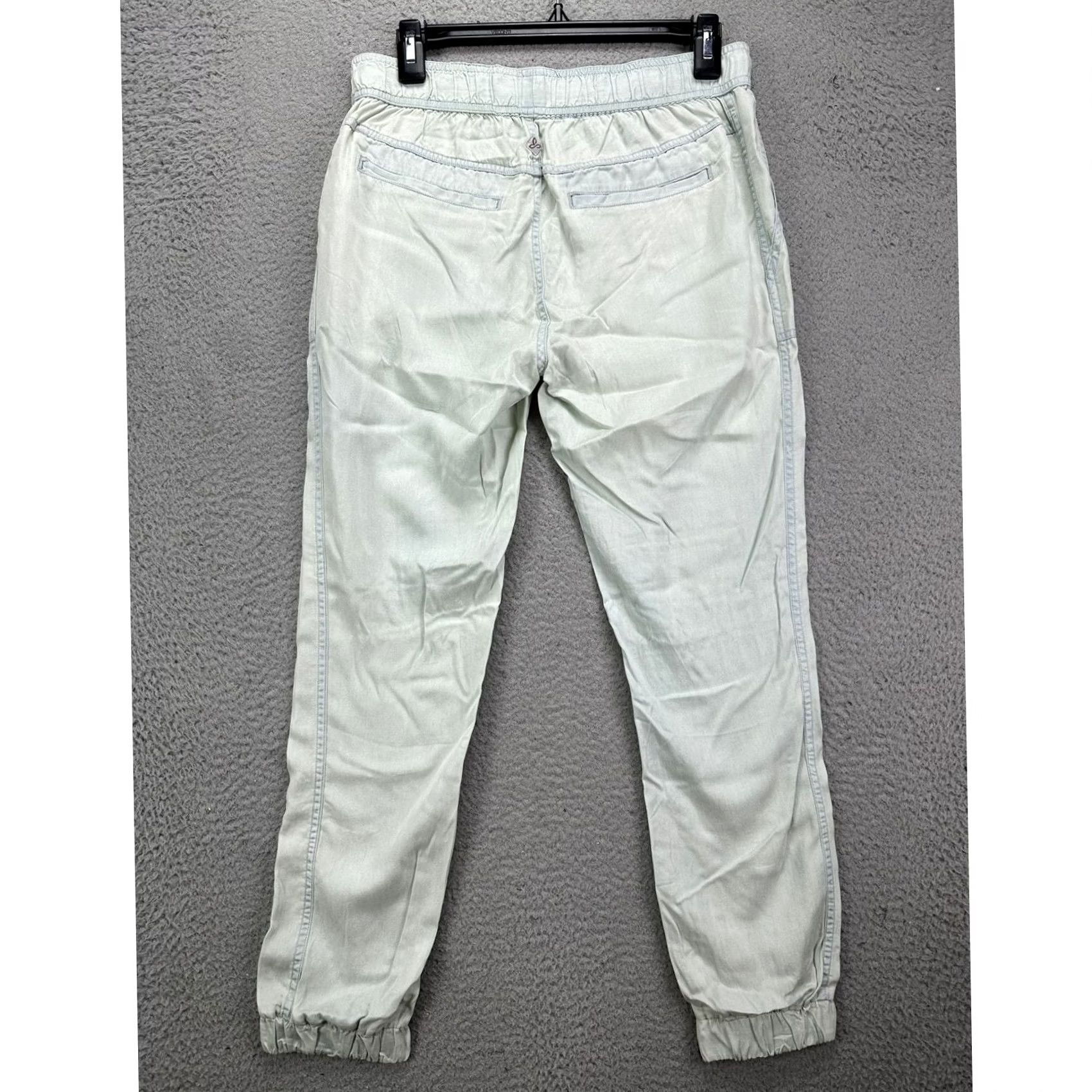 Prana PrAna Jogger Pants Womens Small Wash Blue Lightweight Pull On High Rise Pocketed Tapered 29 In Inseam 31 In Waist Outdoor Activewear Casual Womens Size 28" / US 6 / IT 42 - 3 Thumbnail