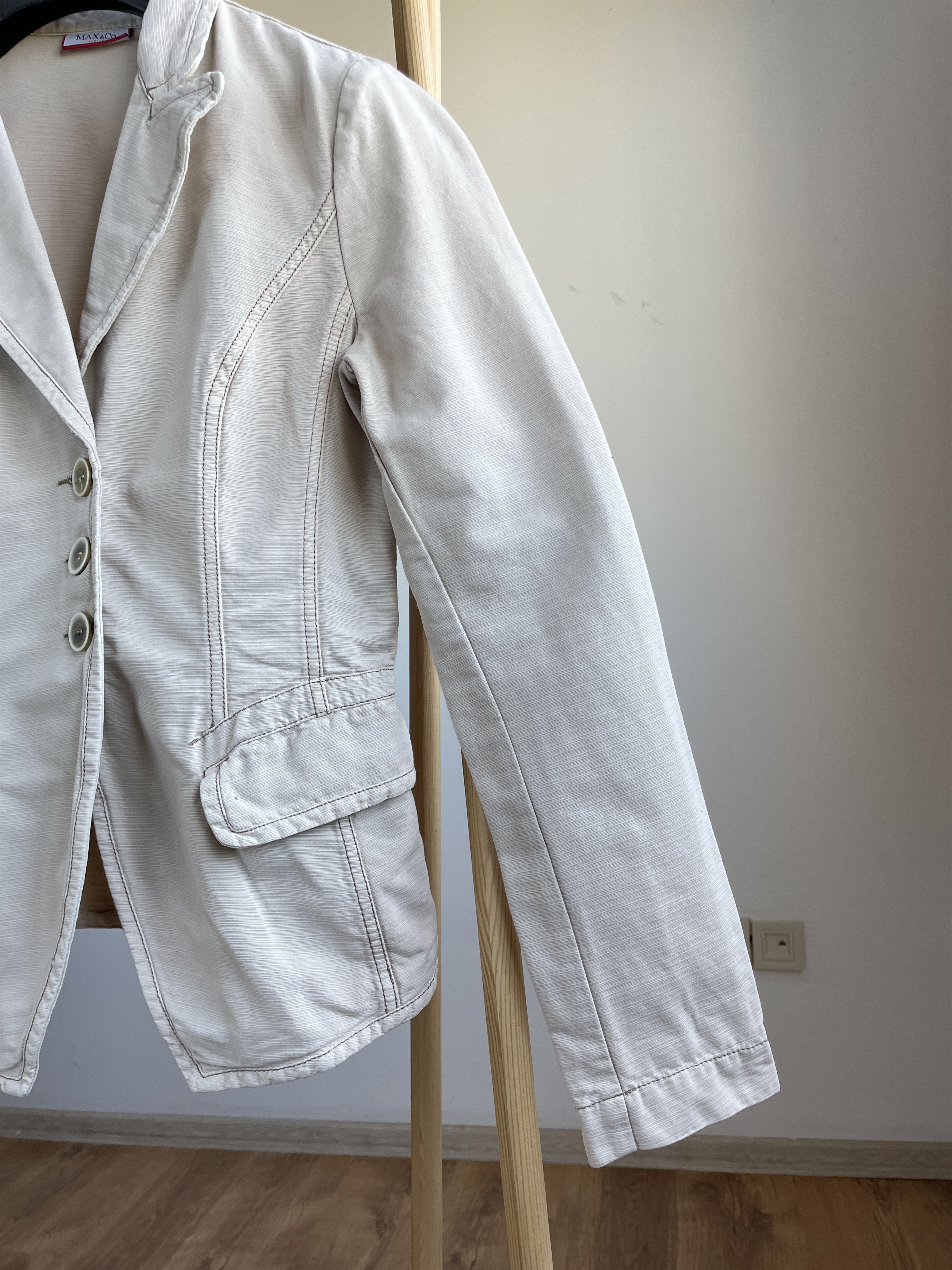 MAX&Co. Max & Co. Active Max Mara Womens Cotton Blazer Size XL / US 12-14 / IT 48-50 - 4 Thumbnail