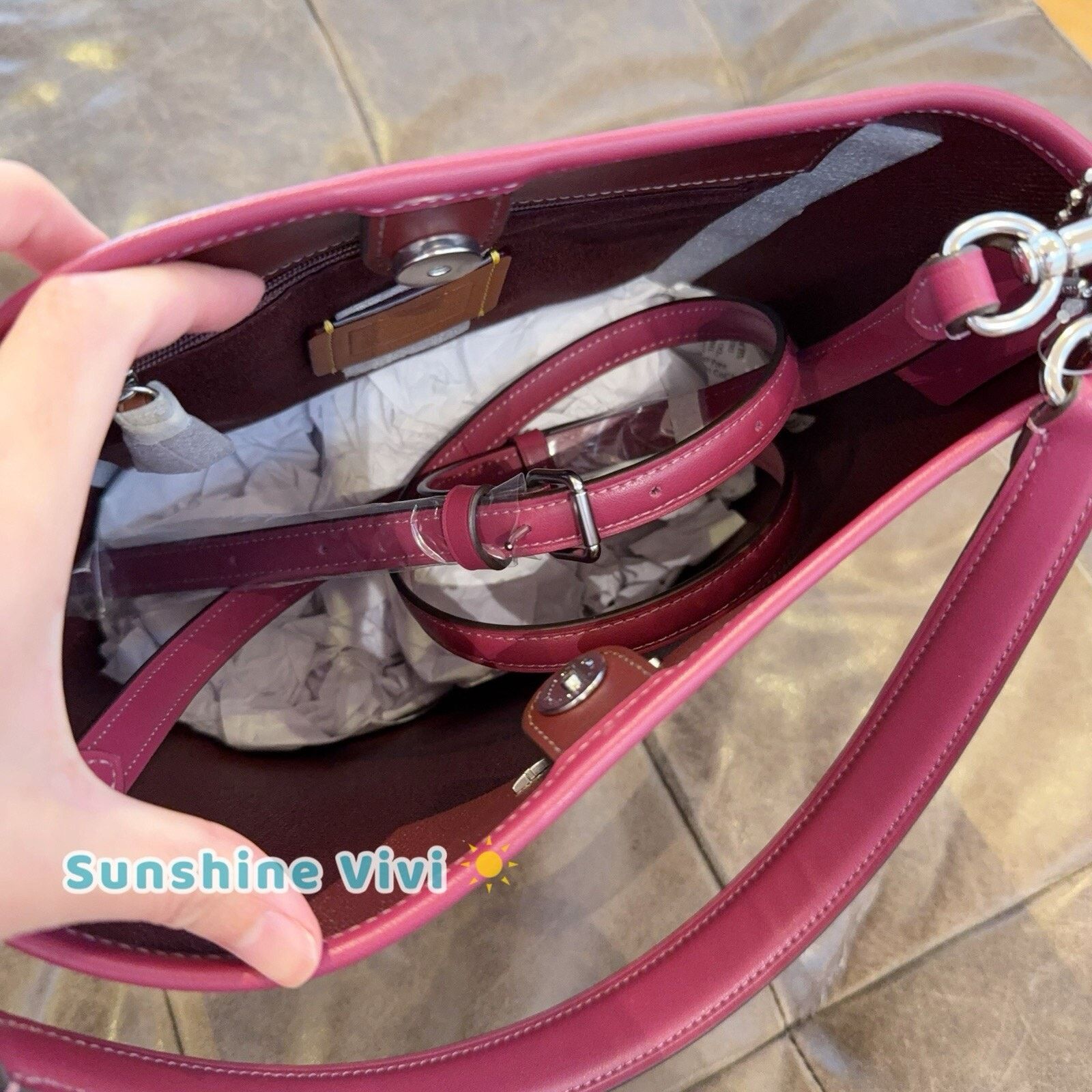 Coach NWT Limited Coach City Bucket Bag Signature Canvas Bow CY651 Size ONE SIZE - 15 Thumbnail