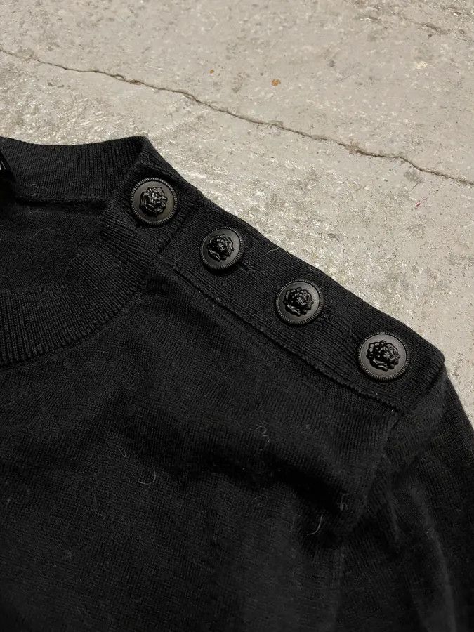 Chanel Chanel Head Shoulder Buttons Black Wool Sweater Size M / US 6-8 / IT 42-44 - 6 Thumbnail