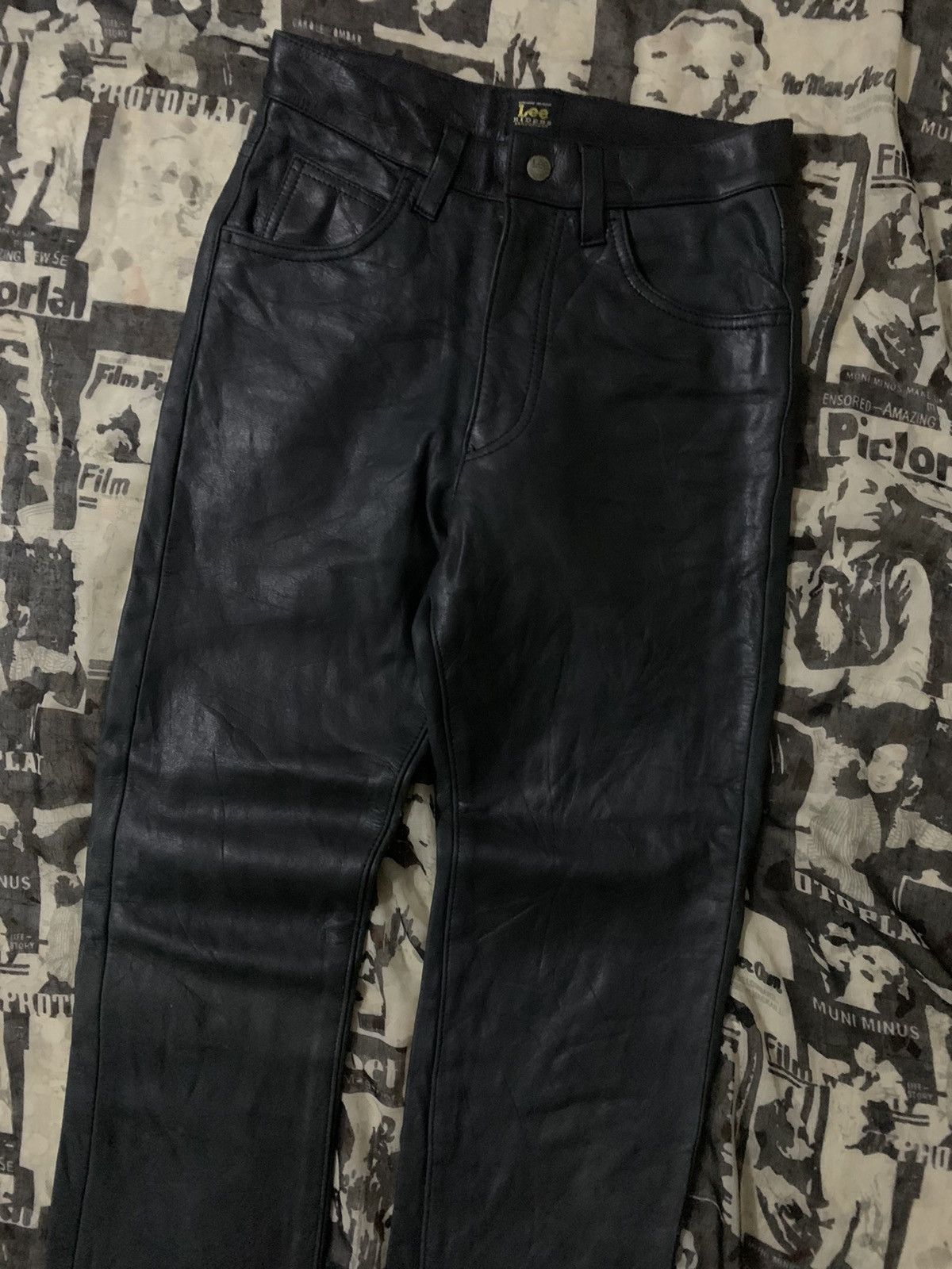 Lee 💥Vintage Union Made Lee Rider Sanforized Leather Pant Size US 26 / EU 42 - 2 Thumbnail