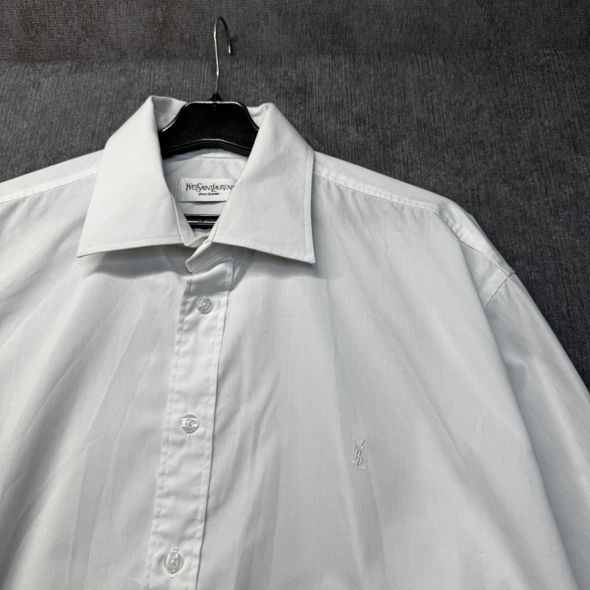 Yves Saint Laurent Yves Saint Laurent YSL long sleeve shirt white Size US L / EU 52-54 / 3 - 9 Thumbnail