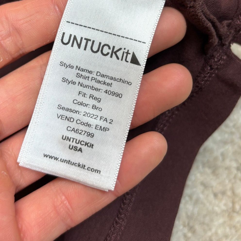 UNTUCKit Untuckit Damaschino Shirt Placket Long Sleeve Large Size US L / EU 52-54 / 3 - 7 Thumbnail