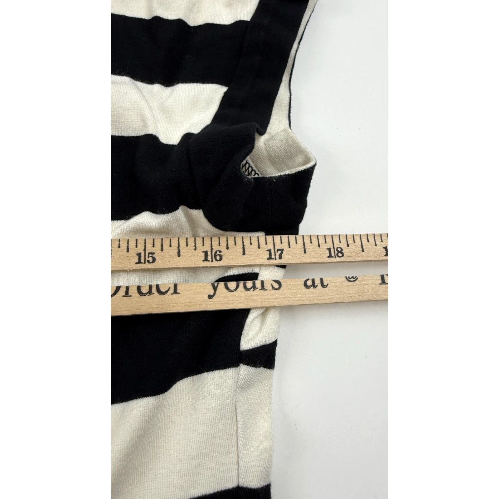 Banana Republic Banana Republic Dress Women Size 12 Knee Length Sheath Black White Striped Cap Sleeve Business Casual Workwear Size XL / US 12-14 / IT 48-50 - 6 Thumbnail
