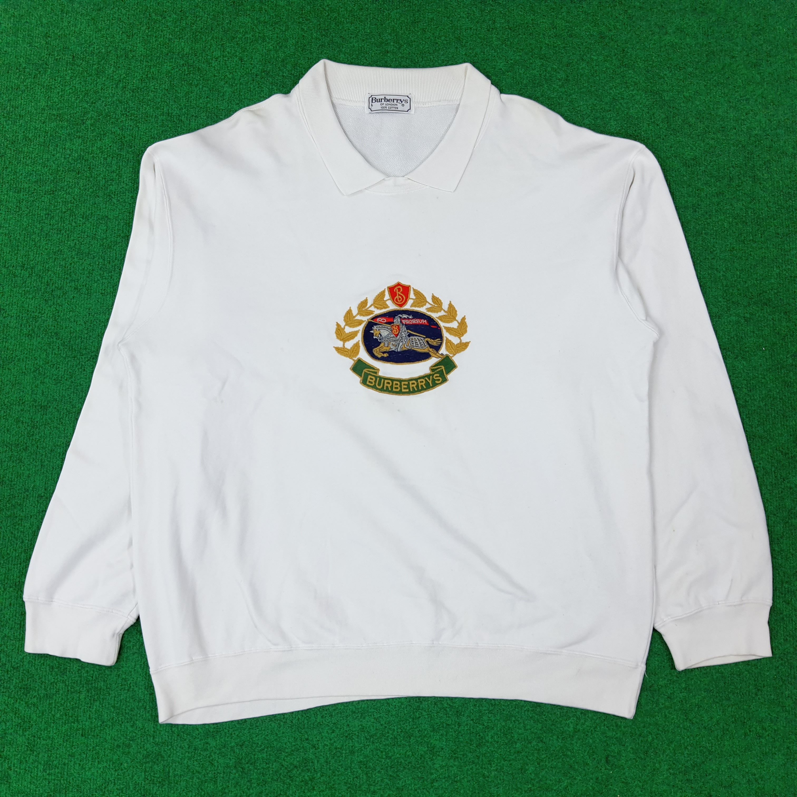 Burberry Vintage Burberrys of London Designer Sweatshirt C241N22 Size US XL / EU 56 / 4 - 1 Thumbnail