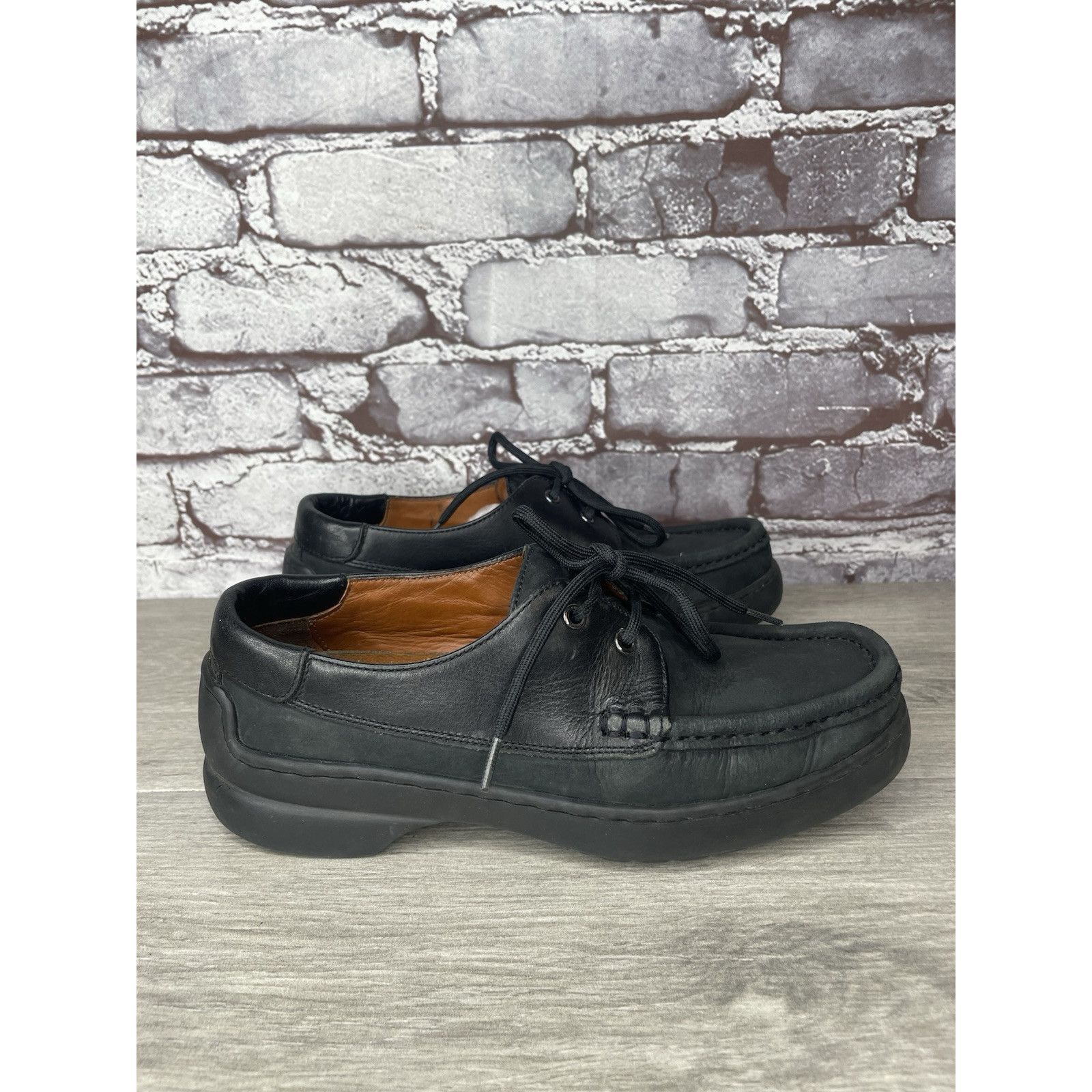 Bally Bally Grimsela Black Leather Moc Toe VTG Oxfords Shoes Women Size US 5.5 / IT 35.5 - 3 Thumbnail