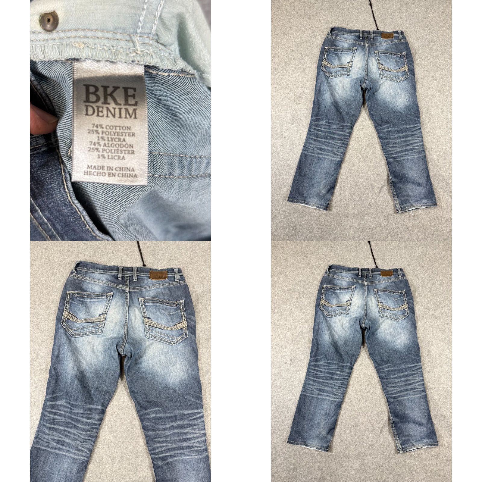 Vintage BKE Buckle Ryan Jeans Mens 34R Blue Denim Straight Leg Mid Wash Preppy Logo Pockets Size US 34 / EU 50 - 8 Thumbnail