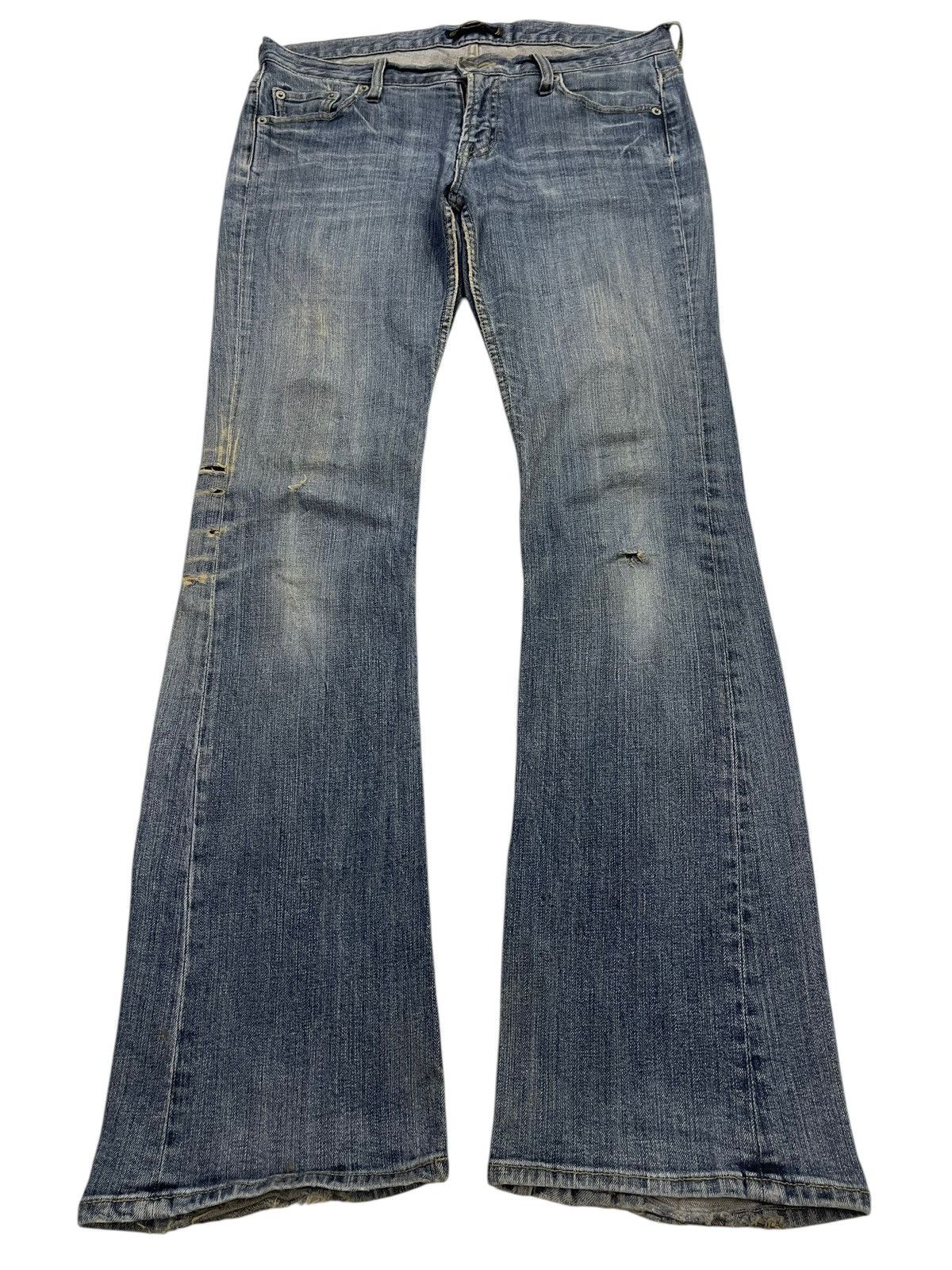If Six Was Nine Vintage Japanese Brand Blue Faded Wash Style Flare Jeans Size US 32 / EU 48 - 1 Thumbnail