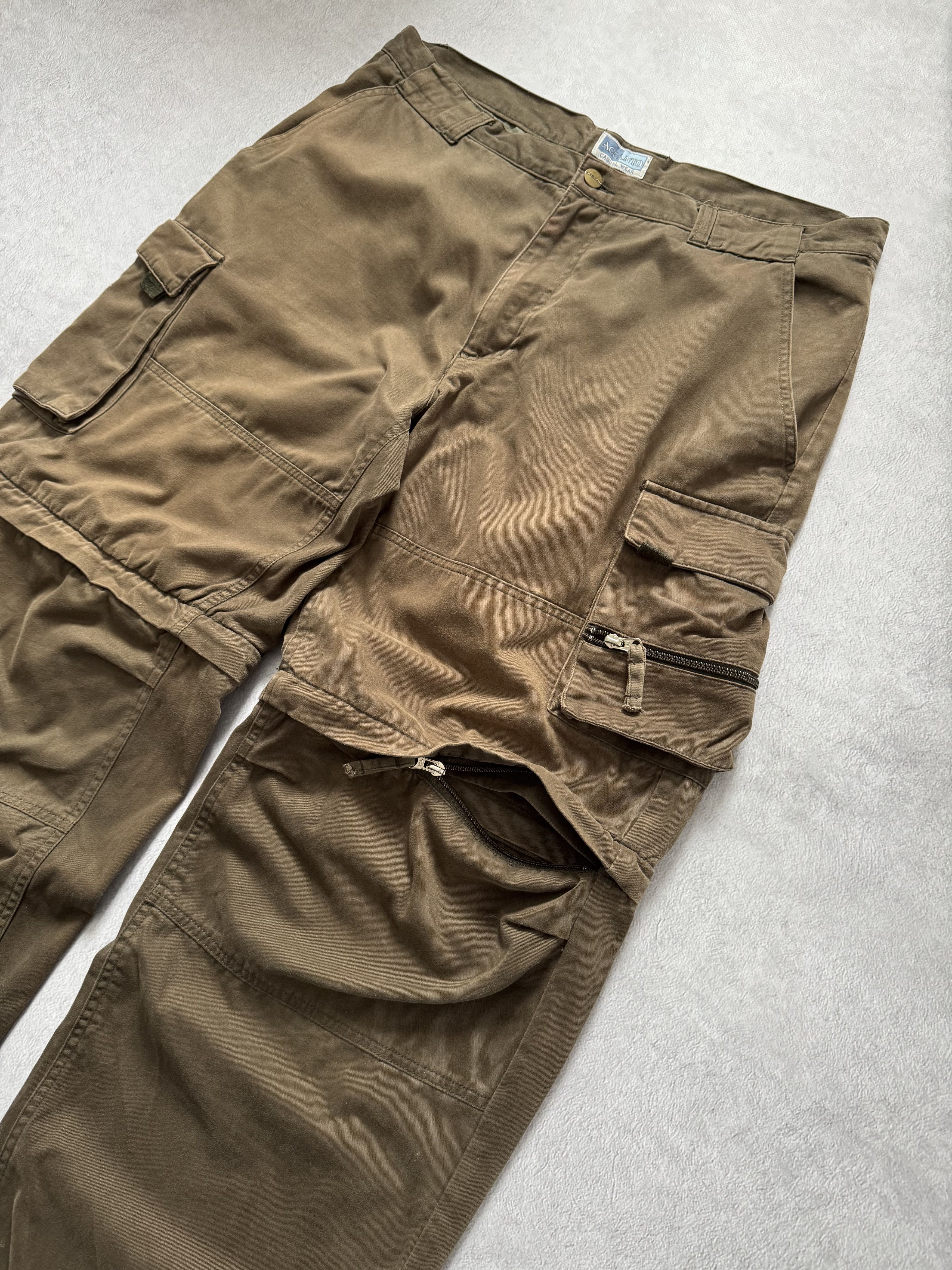 Japanese Brand Crazy Vintage Y2K Brown Faded Baggy Cargo Pants Size US 36 / EU 52 - 7 Thumbnail
