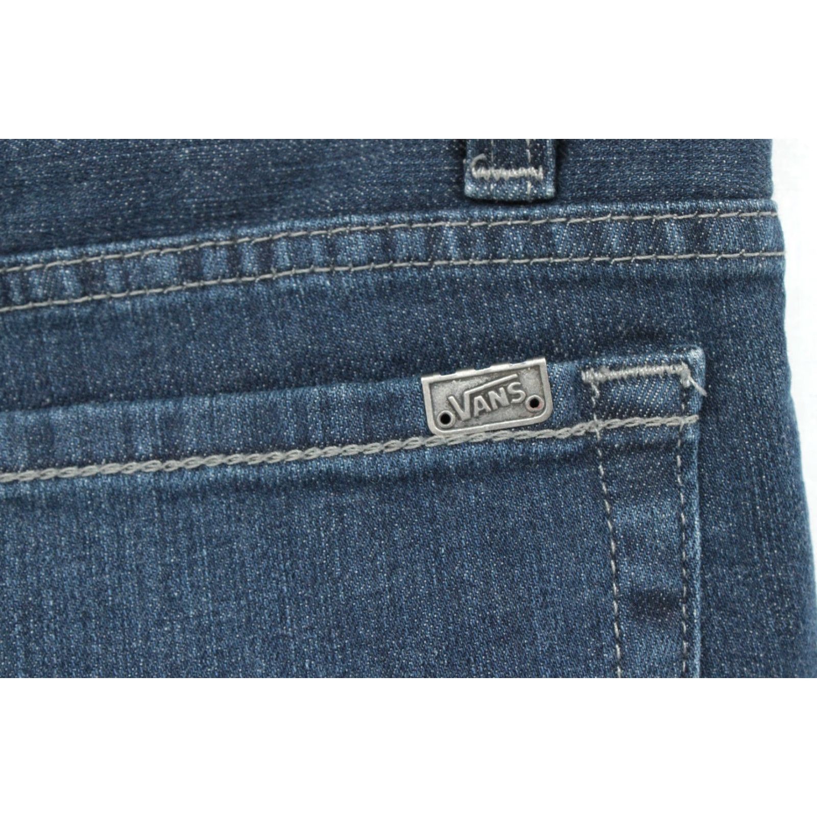 Vans VANS Jeans Men's 36 Blue Denim Straight Leg Stretch City Gorpcore Grunge Skateboard 5-Pocket Logo Mens Size US 36 / EU 52 - 7 Thumbnail