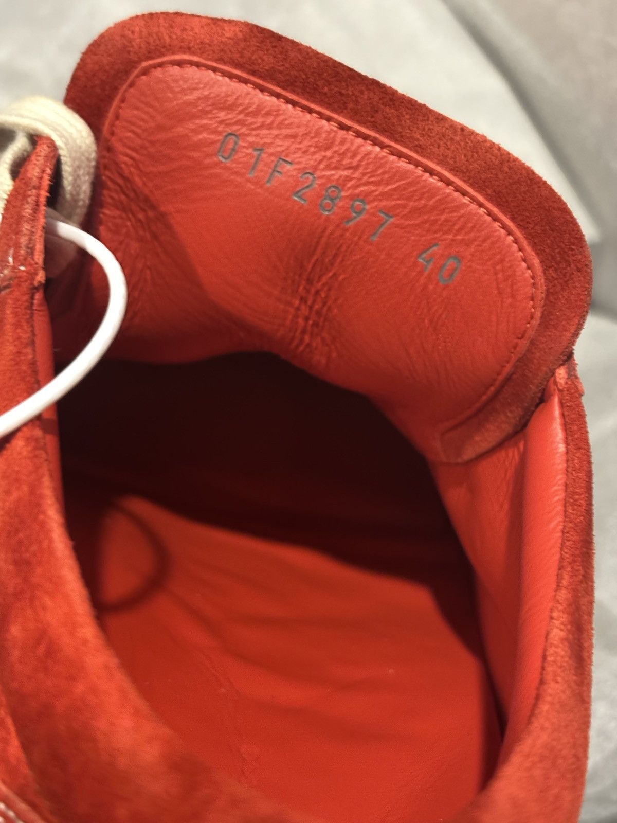 Rick Owens Rick owens red suede cardinal vintage low top sneakers Size US 7 / EU 40 - 10 Thumbnail