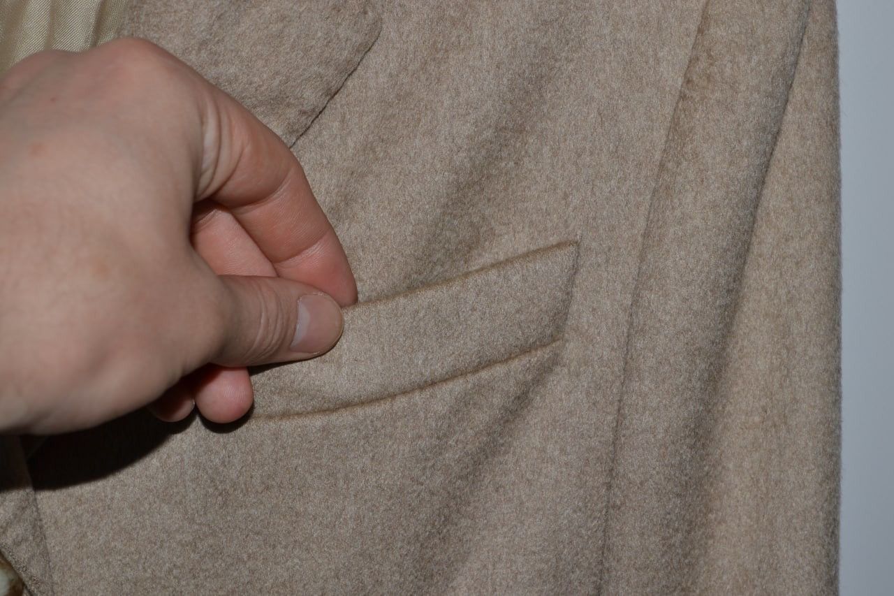 Colombo × Vintage COLOMBO BORGOSESIA BEIGE PURE CASHMERE STRAIGHT BLAZER Size XS / US 0-2 / IT 36-38 - 7 Thumbnail
