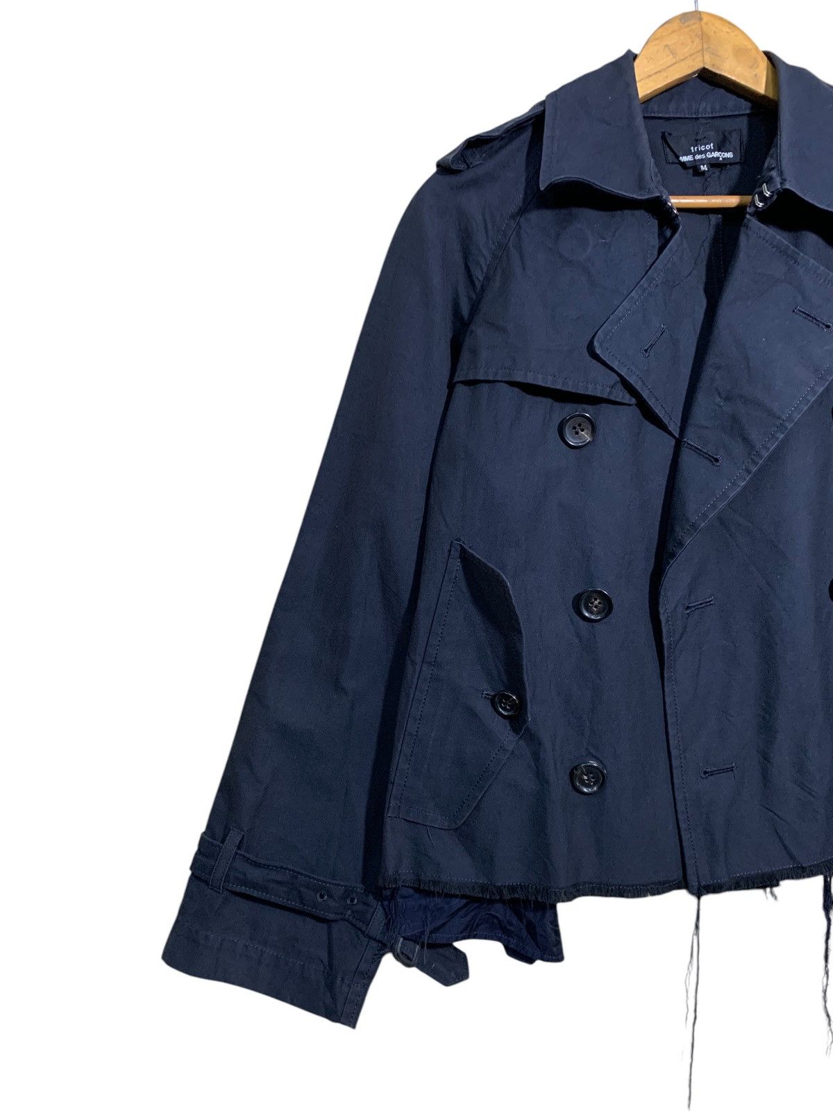 Comme des Garcons 🔥TRICOT CdG TRENCHCOATS NAVY Size M / US 6-8 / IT 42-44 - 2 Thumbnail