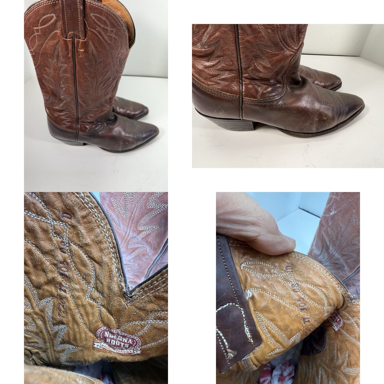Vintage Nocona Boots Boot Men Size 8 D Brown Leather Western Rodeo Vintage USA Size US 8 / EU 41 - 8 Thumbnail