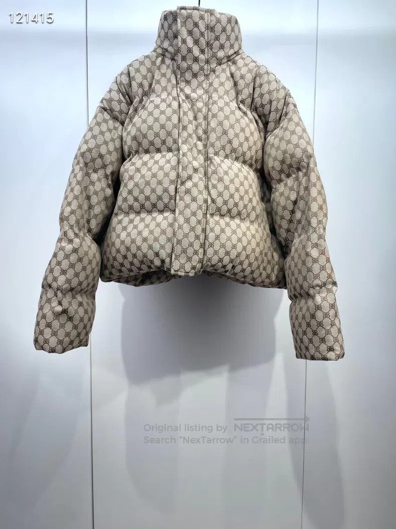 Balenciaga Double B Letter All-Over Printed Padded Jacket