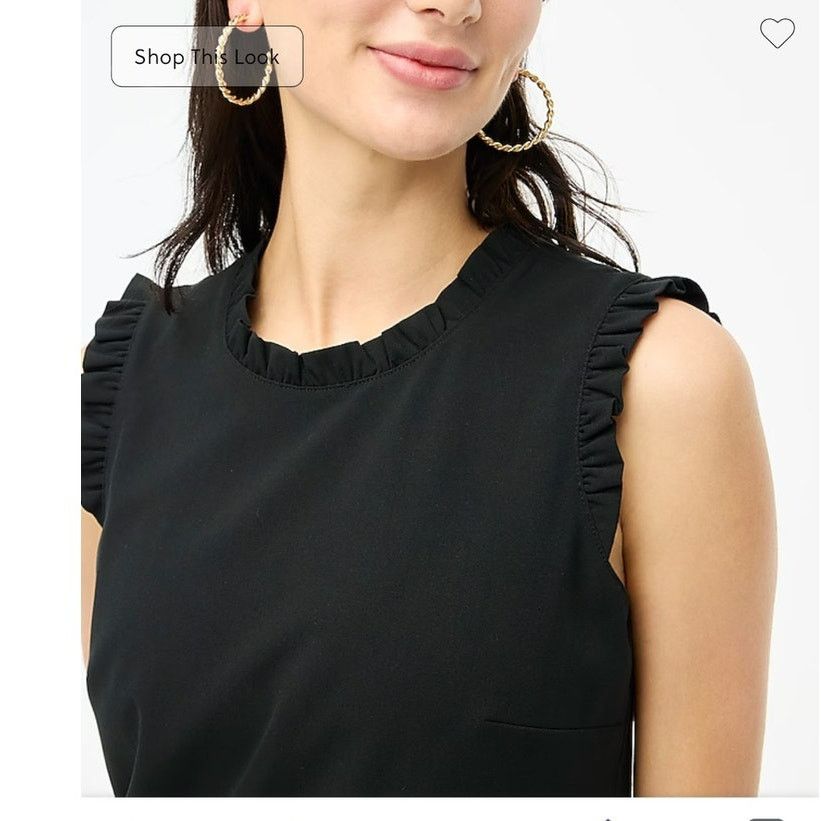 J.Crew J. Crew Ruffleneck suiting dress in Black Size 0 Sheath Size XS / US 0-2 / IT 36-38 - 2 Thumbnail