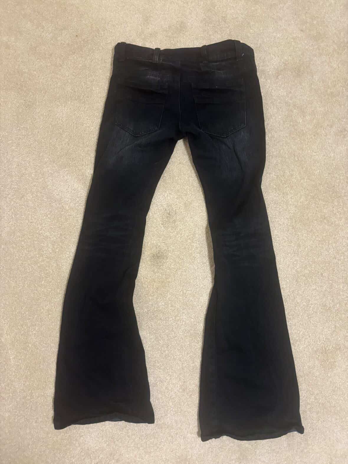 Jaded London Jaded London Indigo Creased Drift Bootcut Jeans Size US 28 / EU 44 - 4 Thumbnail