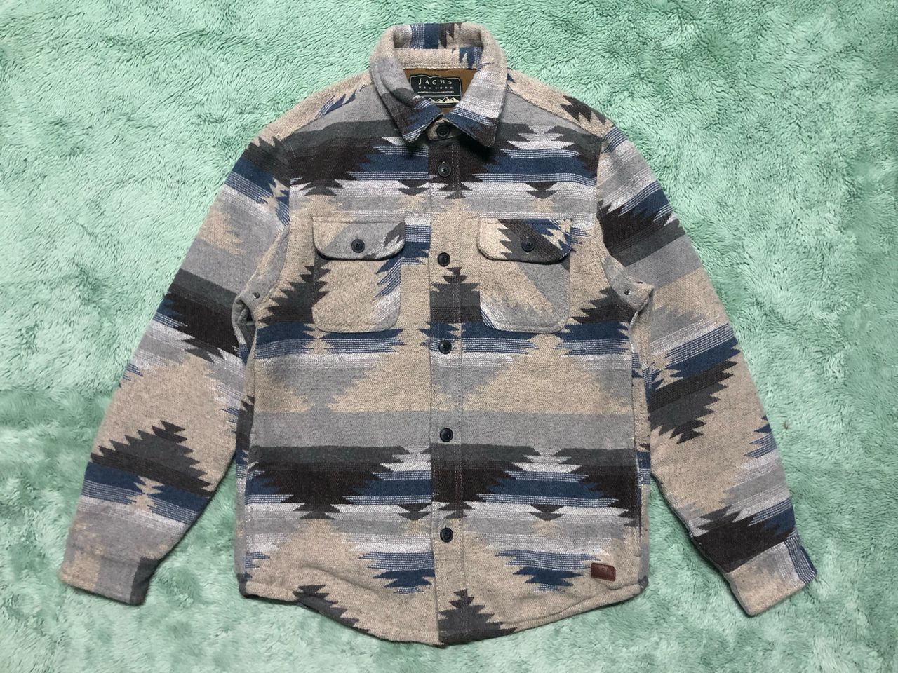 J.A.C.H.S. Mfg. Co. × Native JACHS NAVAJO SHIRT JACKET WOOL NATIVE DESIGN Size US M / EU 48-50 / 2 - 2 Thumbnail