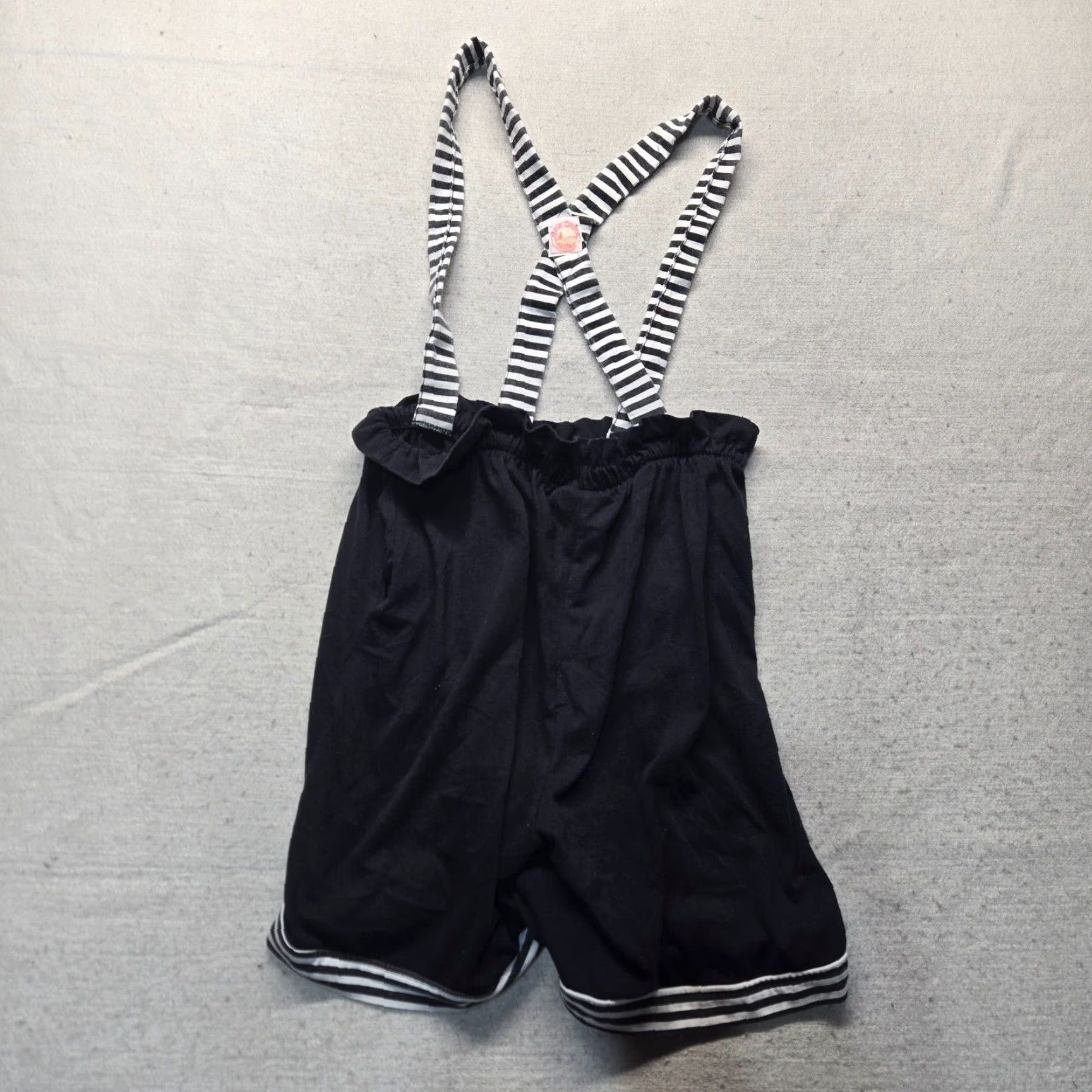 Vintage Black Bermuda Shorts With Suspenders Stretch Pants Women L Black Size 36" / US 14 / IT 50 - 8 Thumbnail