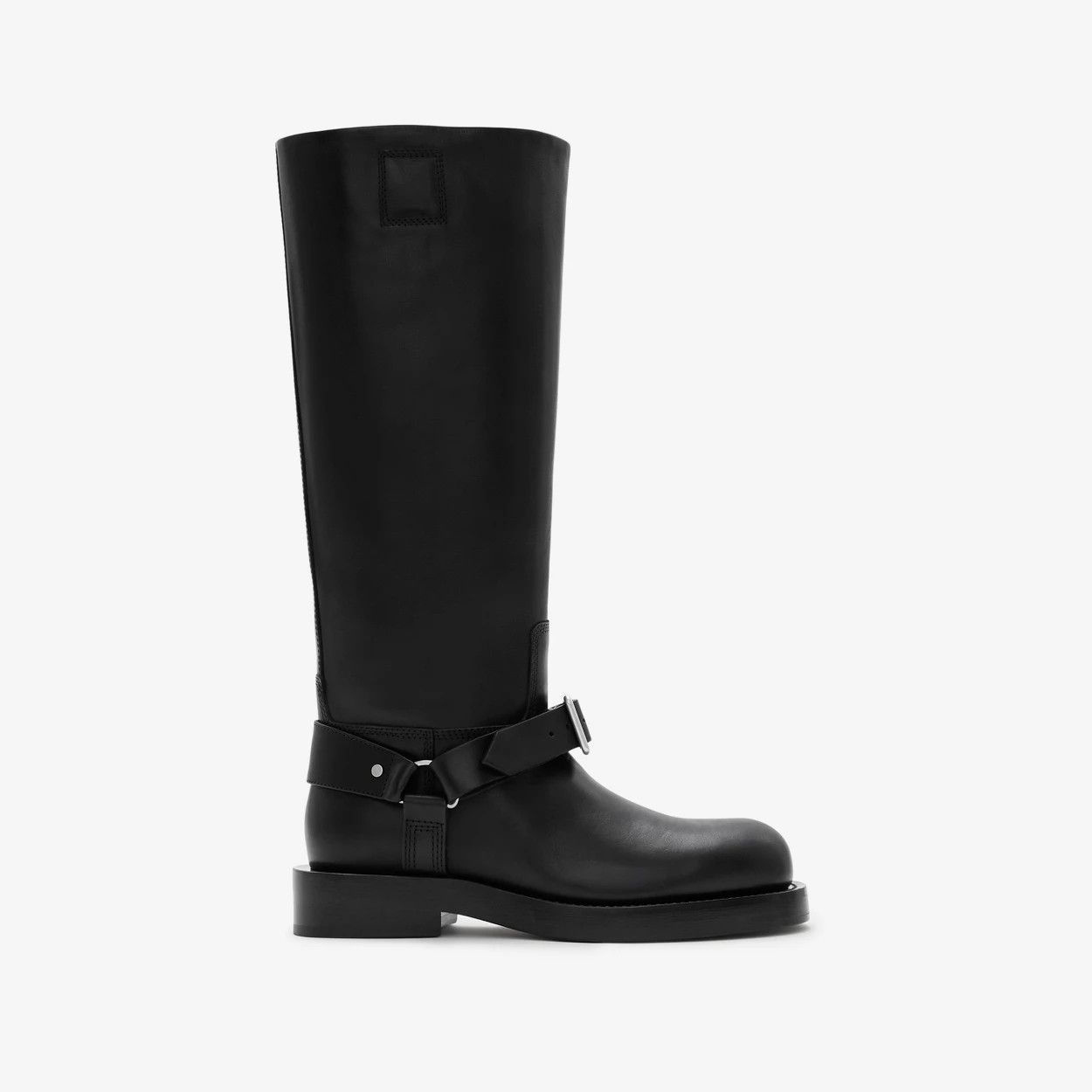 o1w1db10125 Leather Saddle Low Boots in Black