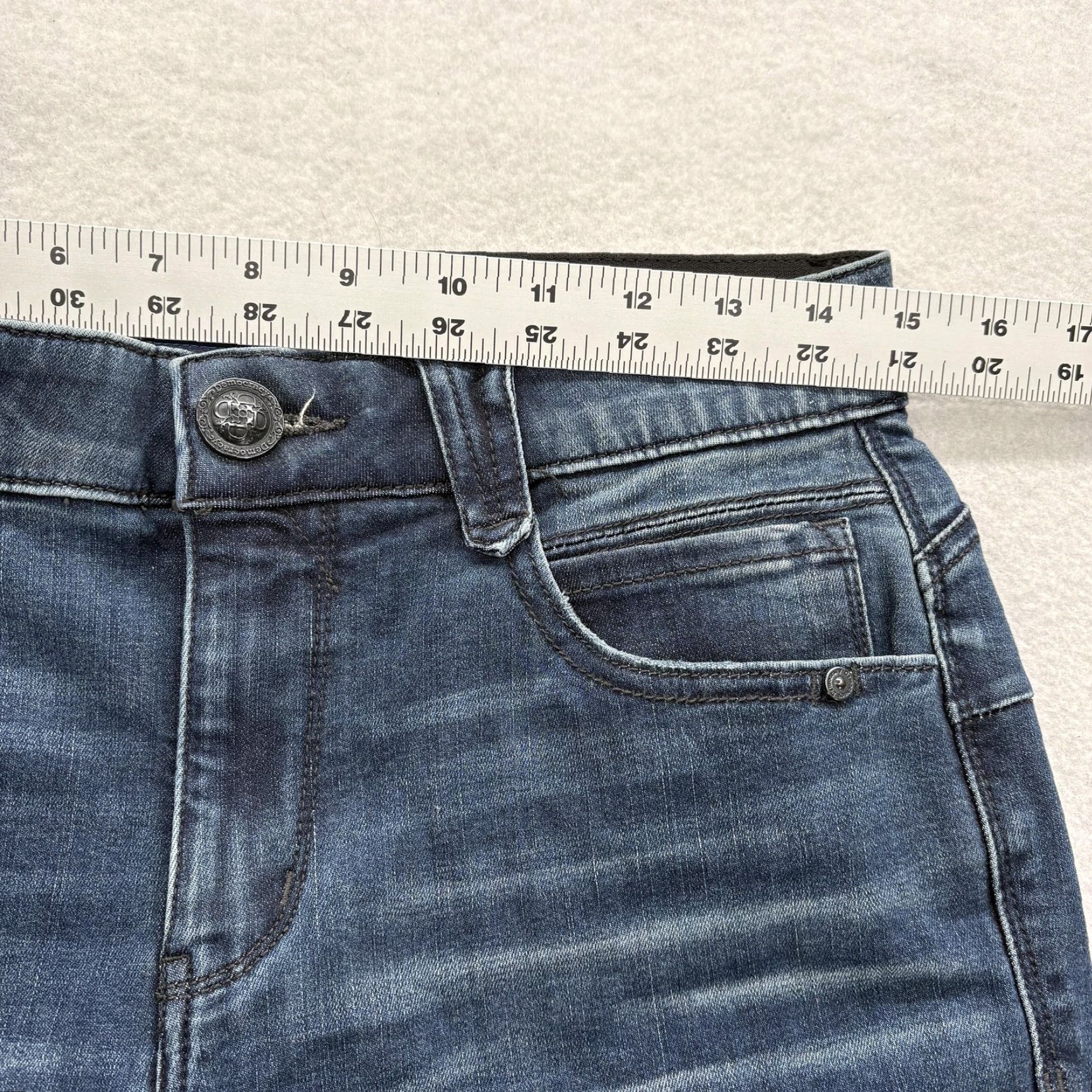Vintage Democracy Ab Solution Jeans Womens 8 Blue Mid Rise Straight Stretch Denim Pants Size 30" / US 8 / IT 44 - 6 Thumbnail