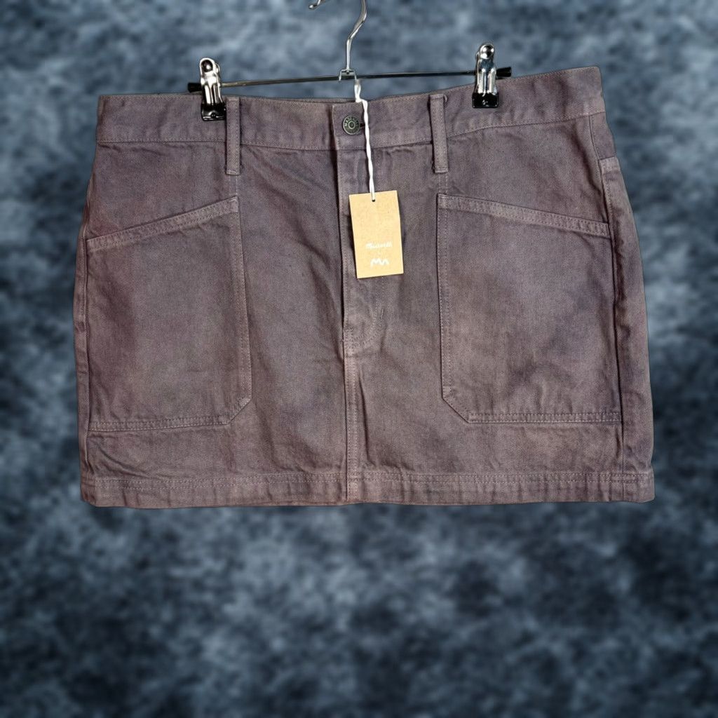 Madewell VINTAGE Madewell Womens Purple Mini Skirt 31 Cotton Lyocell Hemp Blend Skirt Womens Adult 31 Purple Mini Size 24" / US 00 / IT 34 - 1 Thumbnail