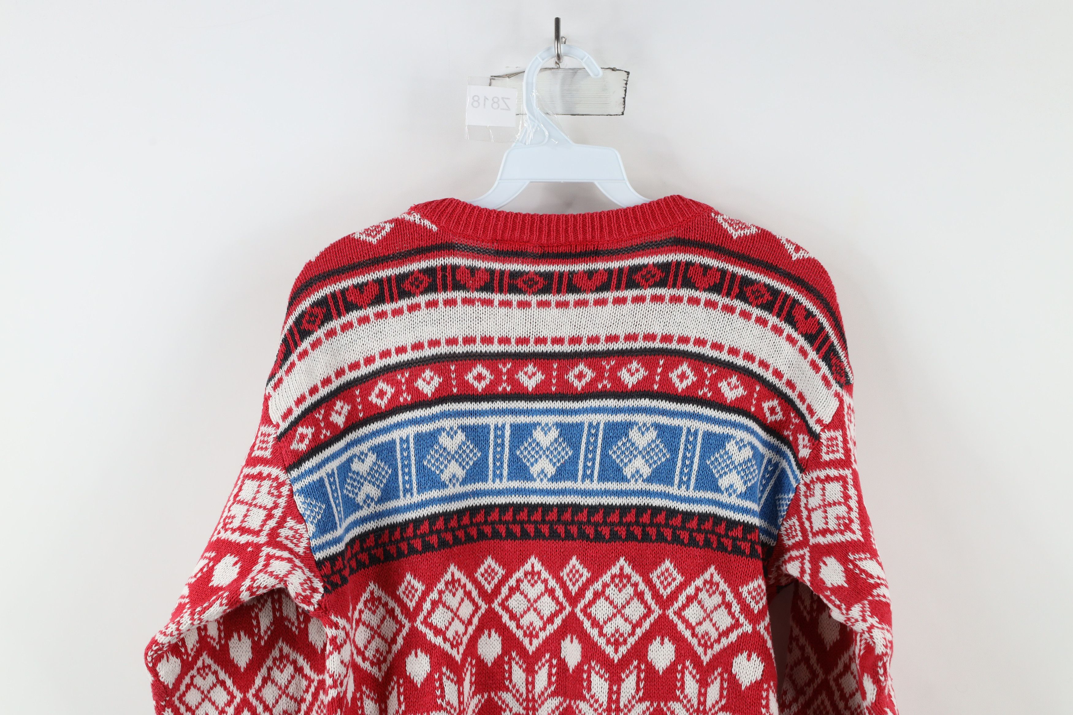 Vintage Vintage 90s Streetwear Heart Snowflake Knit Sweater Size S / US 4 / IT 40 - 9 Thumbnail