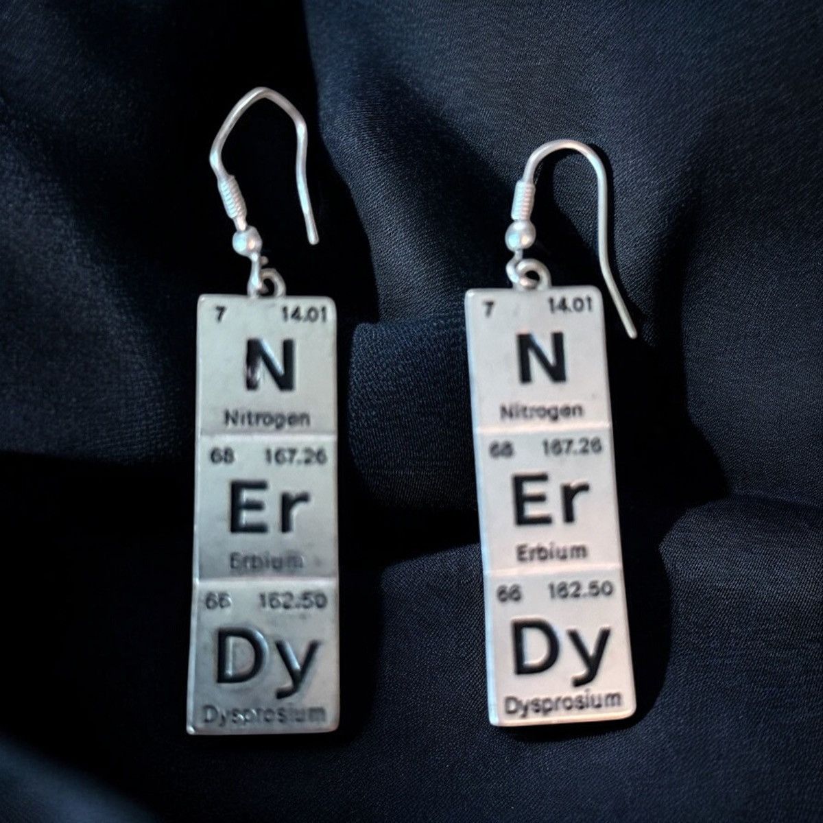 Other Silver tone chemist periodic table dangle earrings Size ONE SIZE - 1 Thumbnail
