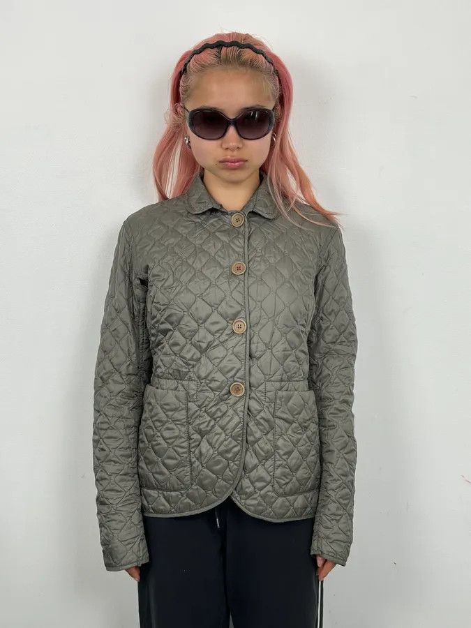 Prada 2000s Prada Khaki Nylon Quilted Puffer Jacket Size M / US 6-8 / IT 42-44 - 2 Thumbnail