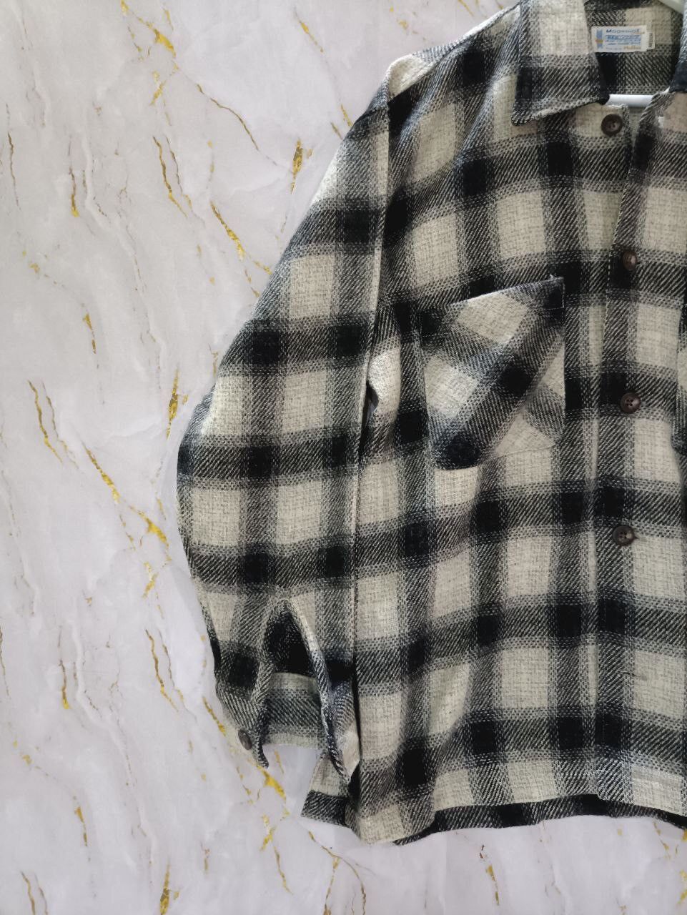 Japanese Brand × Vintage VINTAGE MOONSHOT PLAID WOOL SHIRT BUTTON UP Size US M / EU 48-50 / 2 - 4 Thumbnail