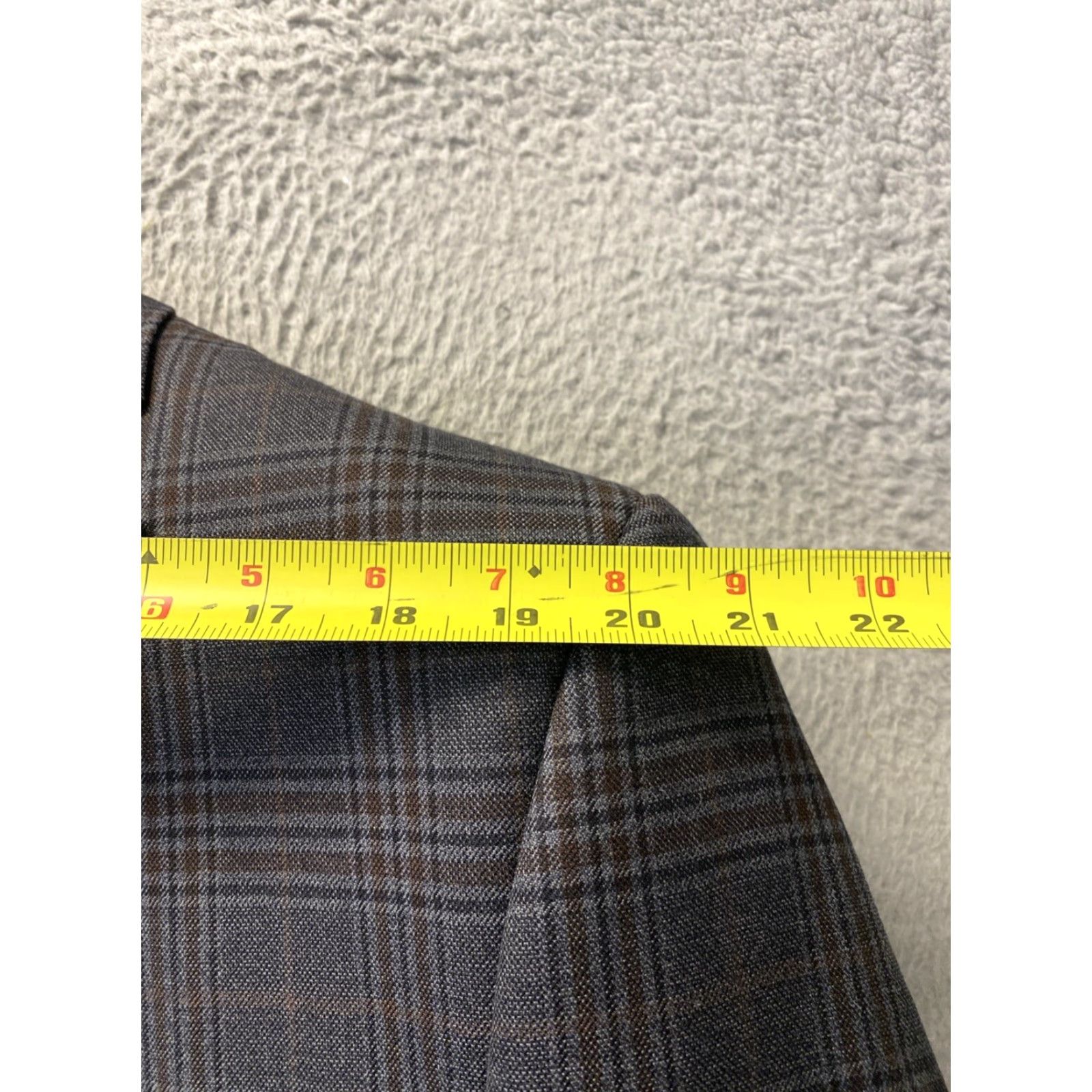 Ralph Lauren RALPH LAUREN VINTAGE Blazer Jacket 46R Glen Plaid Brown Gray Wool Classic Mens Size 46R - 6 Thumbnail
