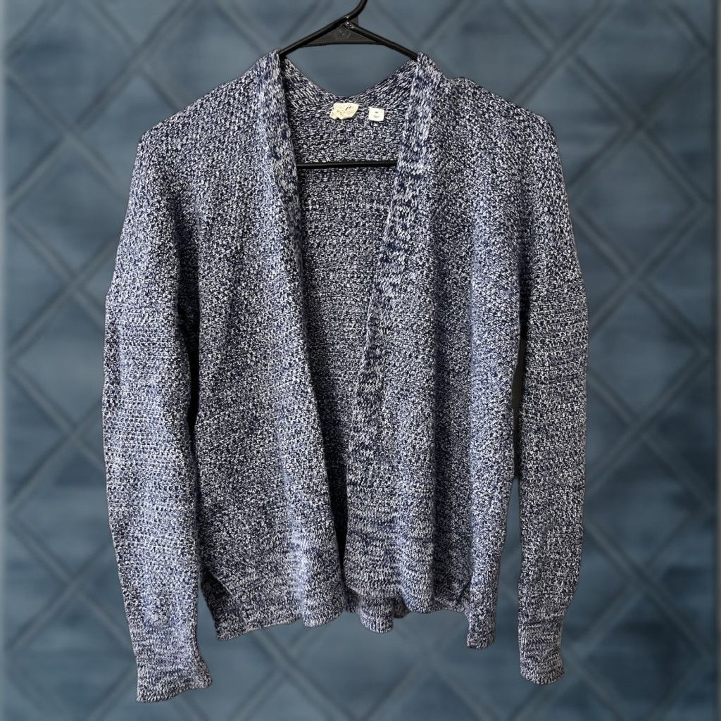 Gap GAP Woman's XS Cardigan Open Sweater Blue 100% Cotton Loose Knit Long Sleeve V-Neck Body Cozy Size XS / US 0-2 / IT 36-38 - 1 Thumbnail