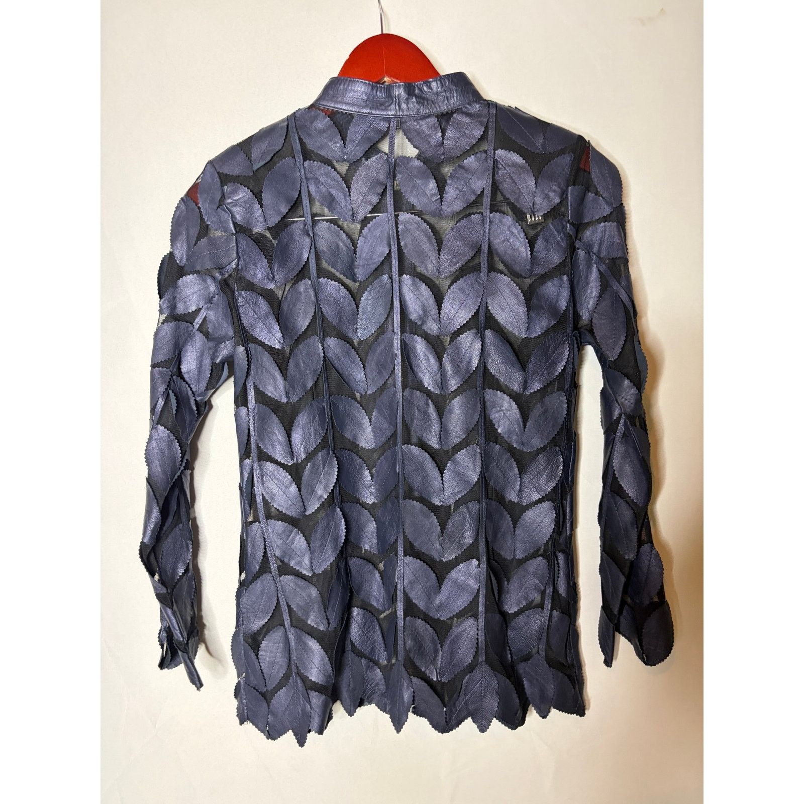 Other By Belgin Francis Navy blue Leather Leaf Jacket sz M Size M / US 6-8 / IT 42-44 - 5 Thumbnail