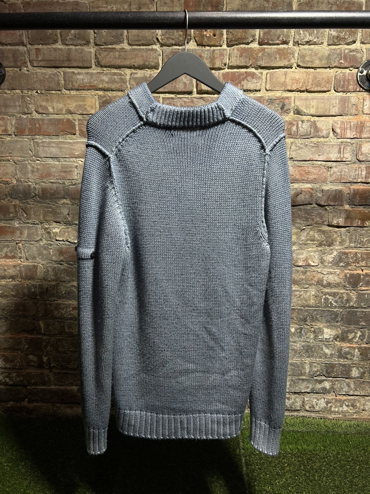 Stone Island Stone Island Blue Pullover Knitted Sweater Size US L / EU 52-54 / 3 - 2 Thumbnail