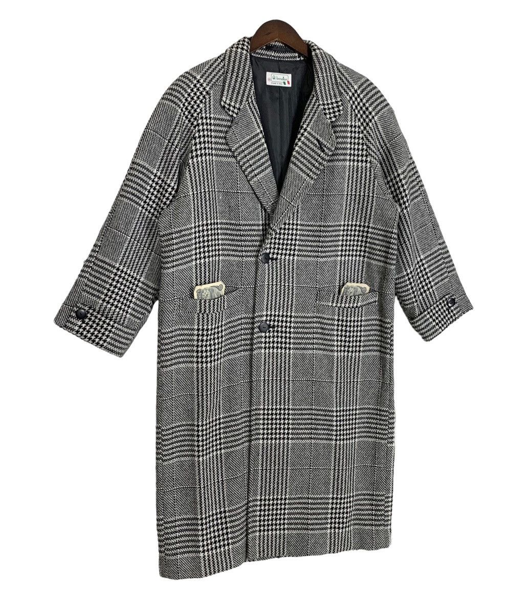 Benetton Vintage Benetton Checkered Wool Long Coat Size 46 Size US M / EU 48-50 / 2 - 3 Thumbnail