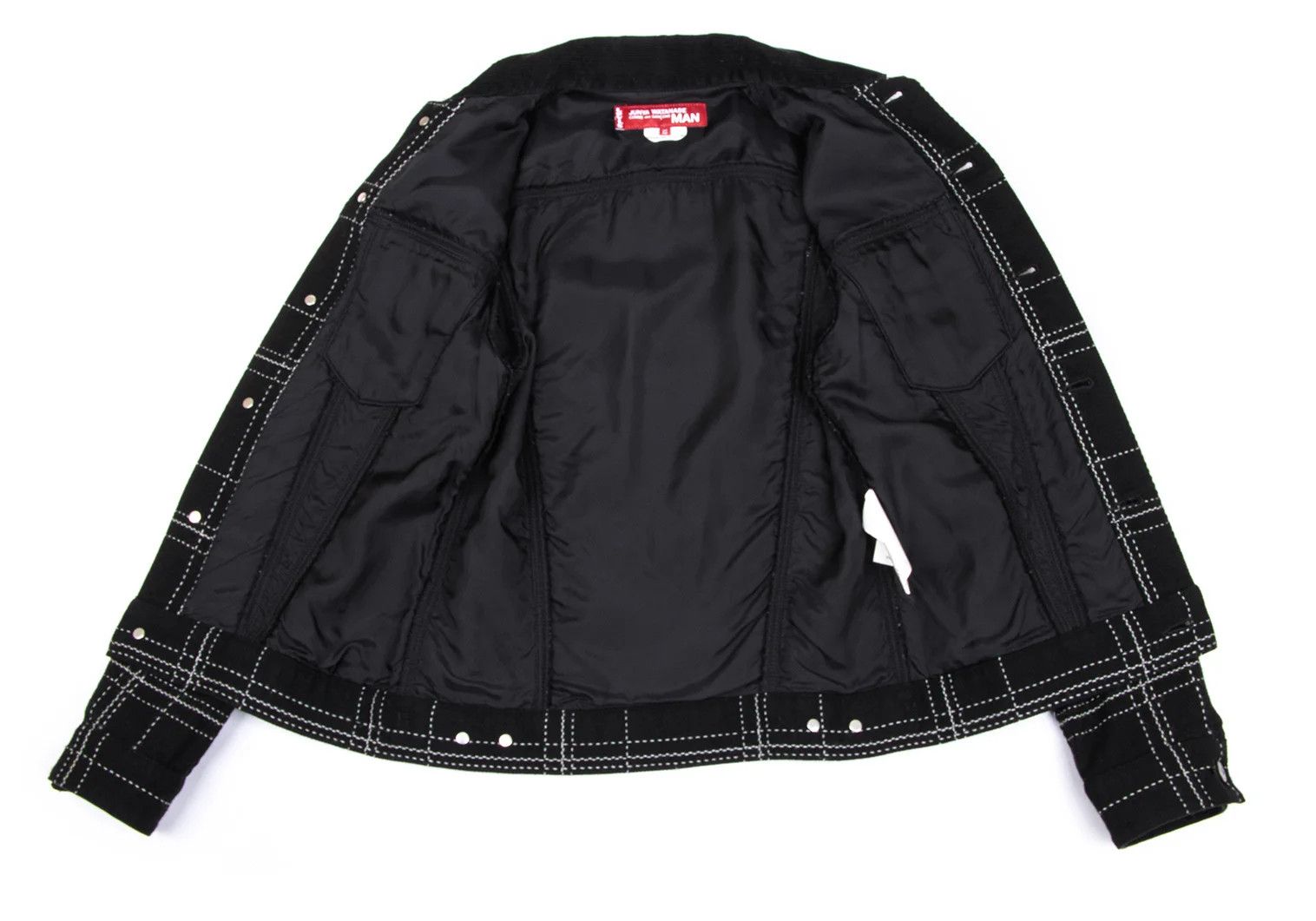 Junya Watanabe Corduroy Stitch Wool Trucker Jacket in Black, Size XS Size US XS / EU 42 / 0 - 13 Thumbnail