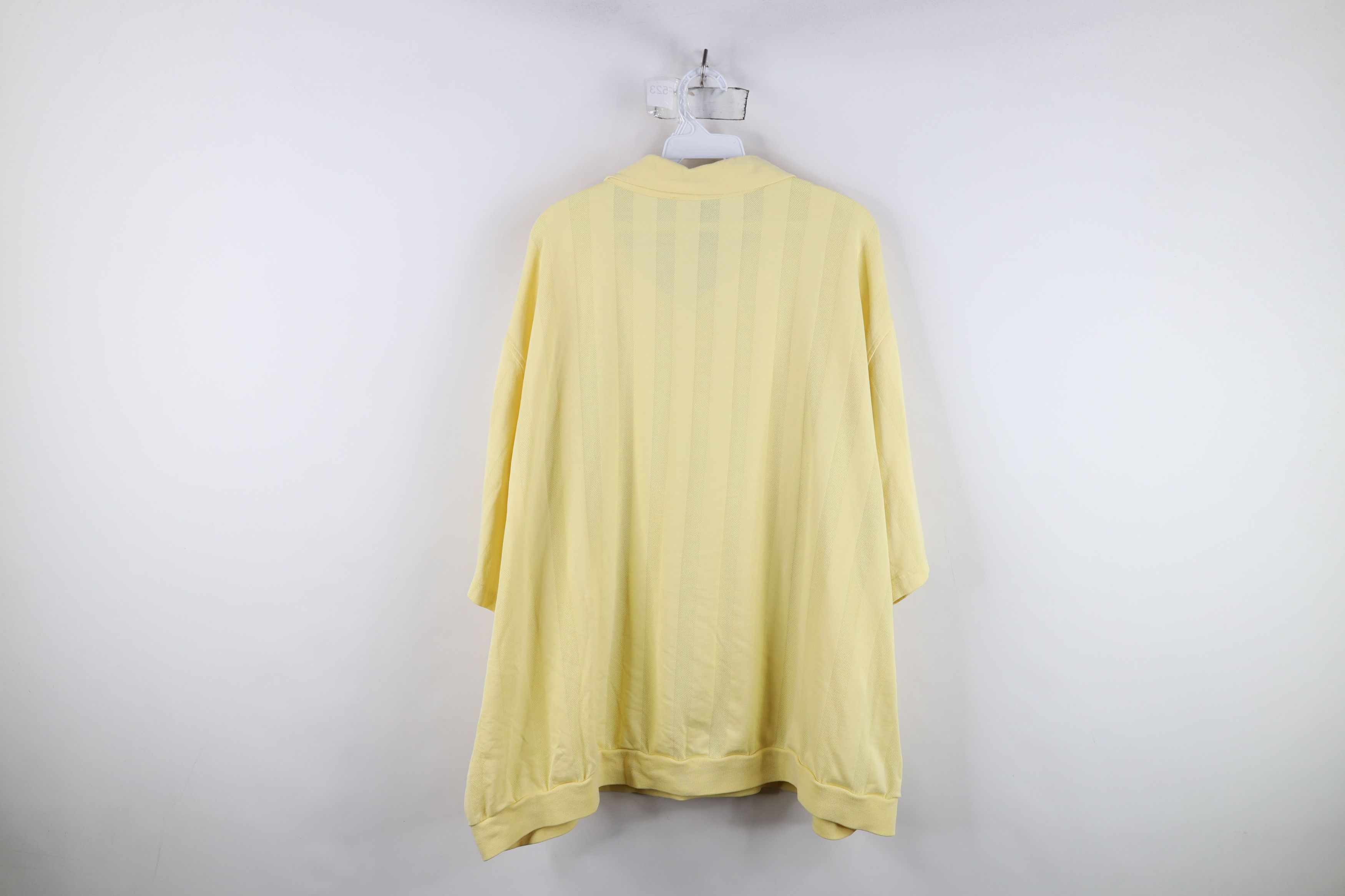 Vintage Vintage 90s Streetwear Knit Pullover Polo Shirt Yellow Size US XXL / EU 58 / 5 - 13 Thumbnail