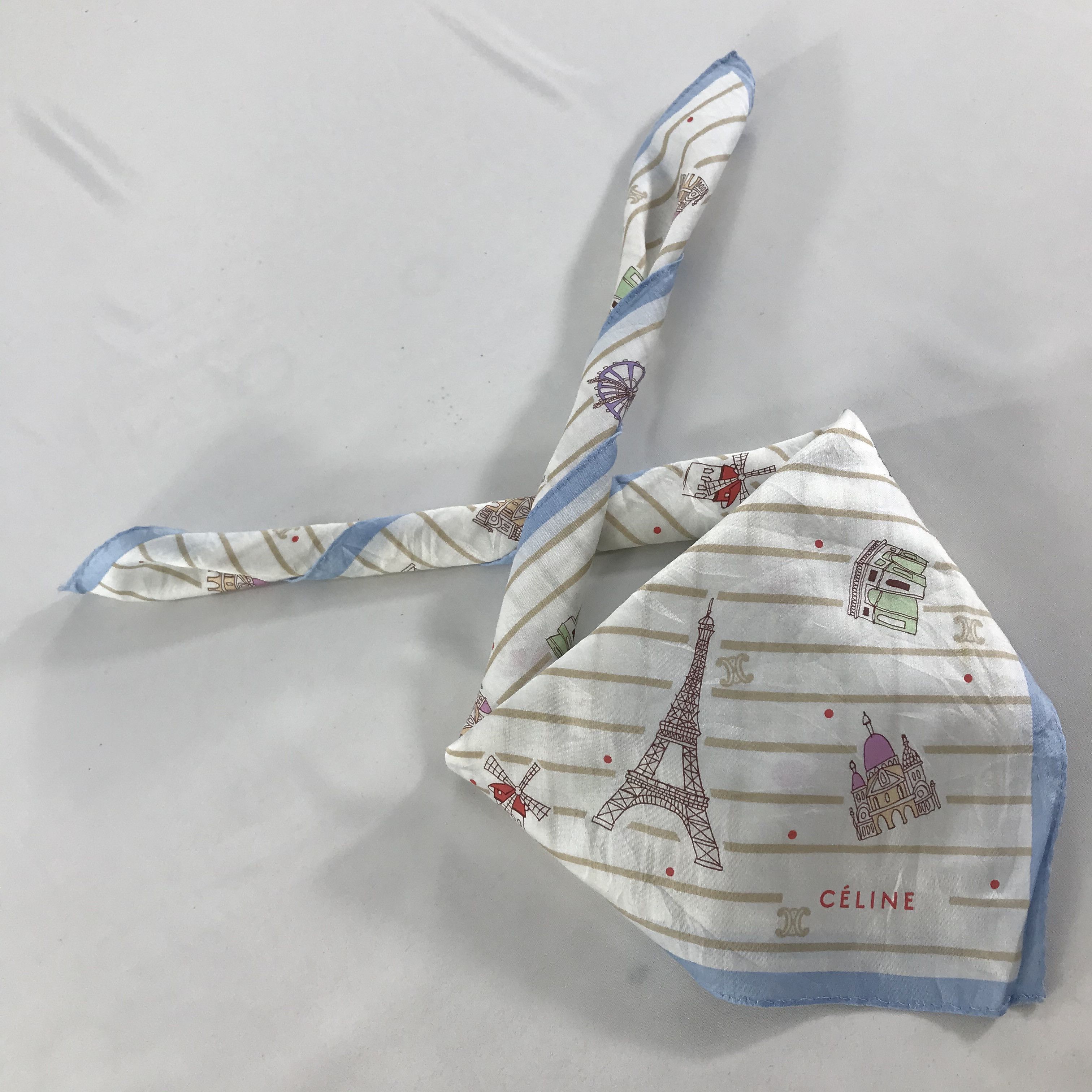 Celine × Vintage Celine Bandana / Handkerchief / Neckerchief - S1202 Size ONE SIZE - 4 Thumbnail