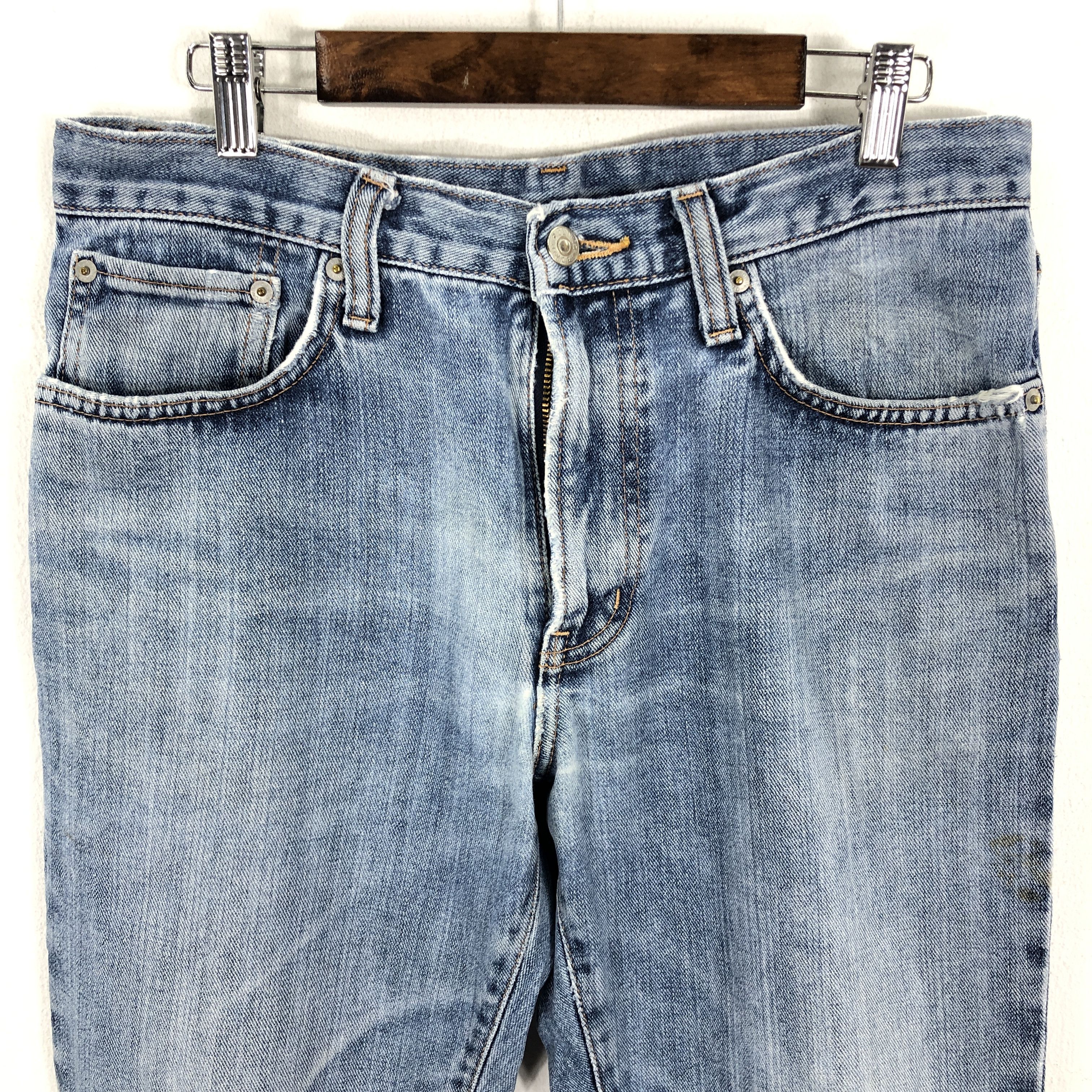 Edwin × Vintage 32 x 28.5 Vintage Edwin Blue Wash Jeans L1383 Size US 32 / EU 48 - 2 Thumbnail