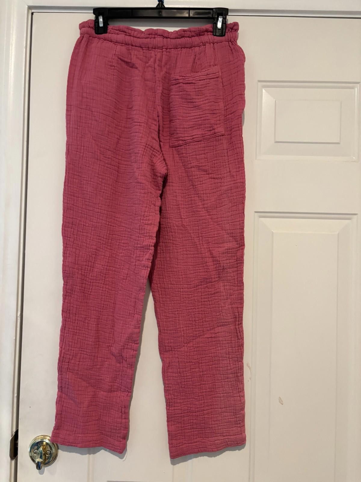 Designer Womens sz S pink gauze cotton Raquel Allegra pants #510 Size 28" / US 6 / IT 42 - 2 Thumbnail
