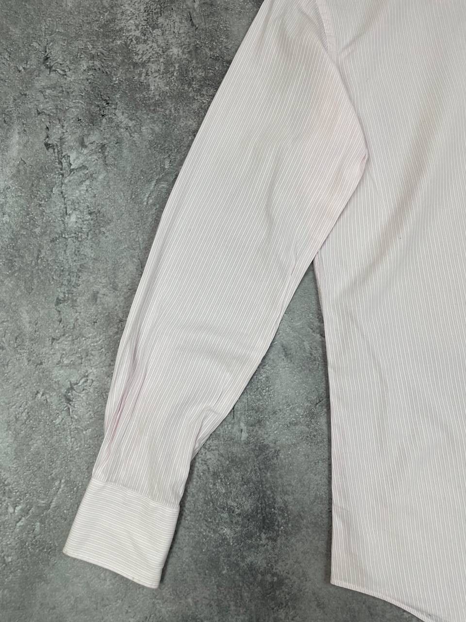 Pal Zileri Pal Zileri Men Cotton Shirt Pink Striped Classic Button Up Size US M / EU 48-50 / 2 - 3 Thumbnail