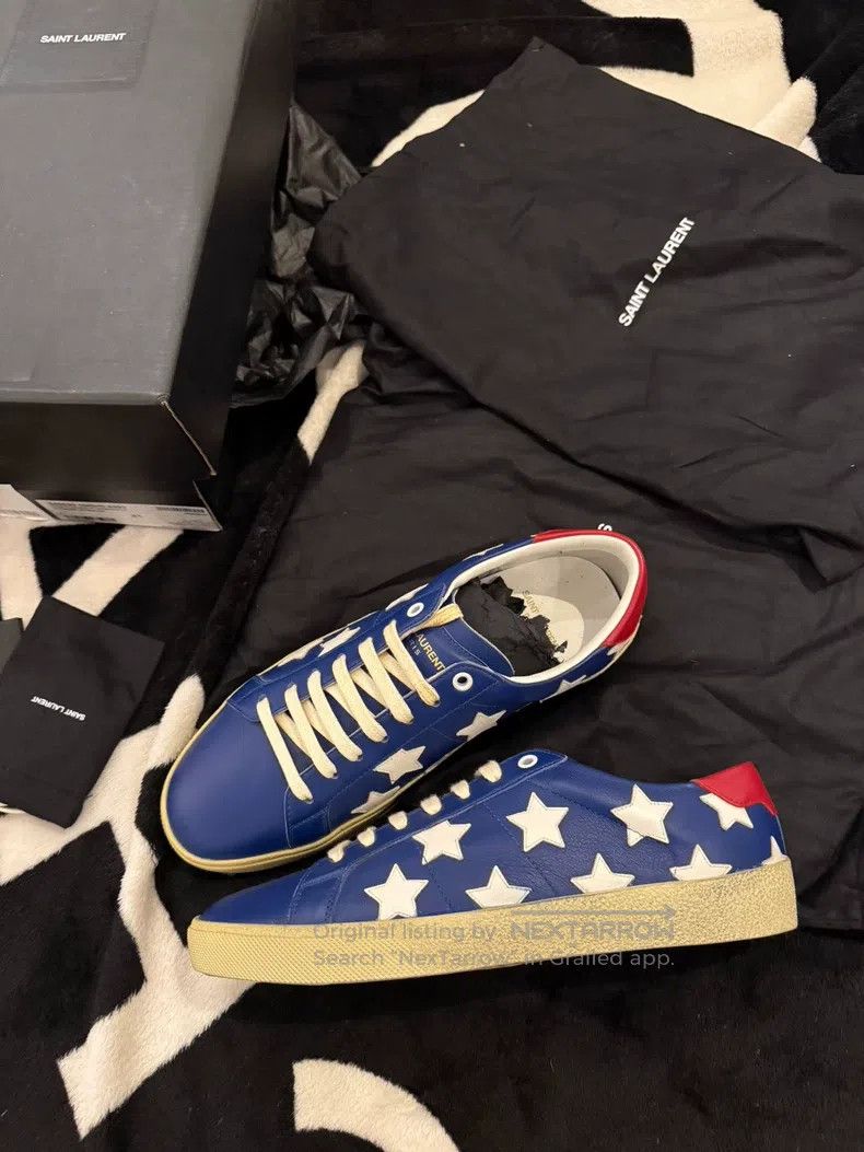 Saint Laurent Paris Saint Laurent Paris Blue Star Shoes i Size US 8 / EU 41 - 7 Thumbnail