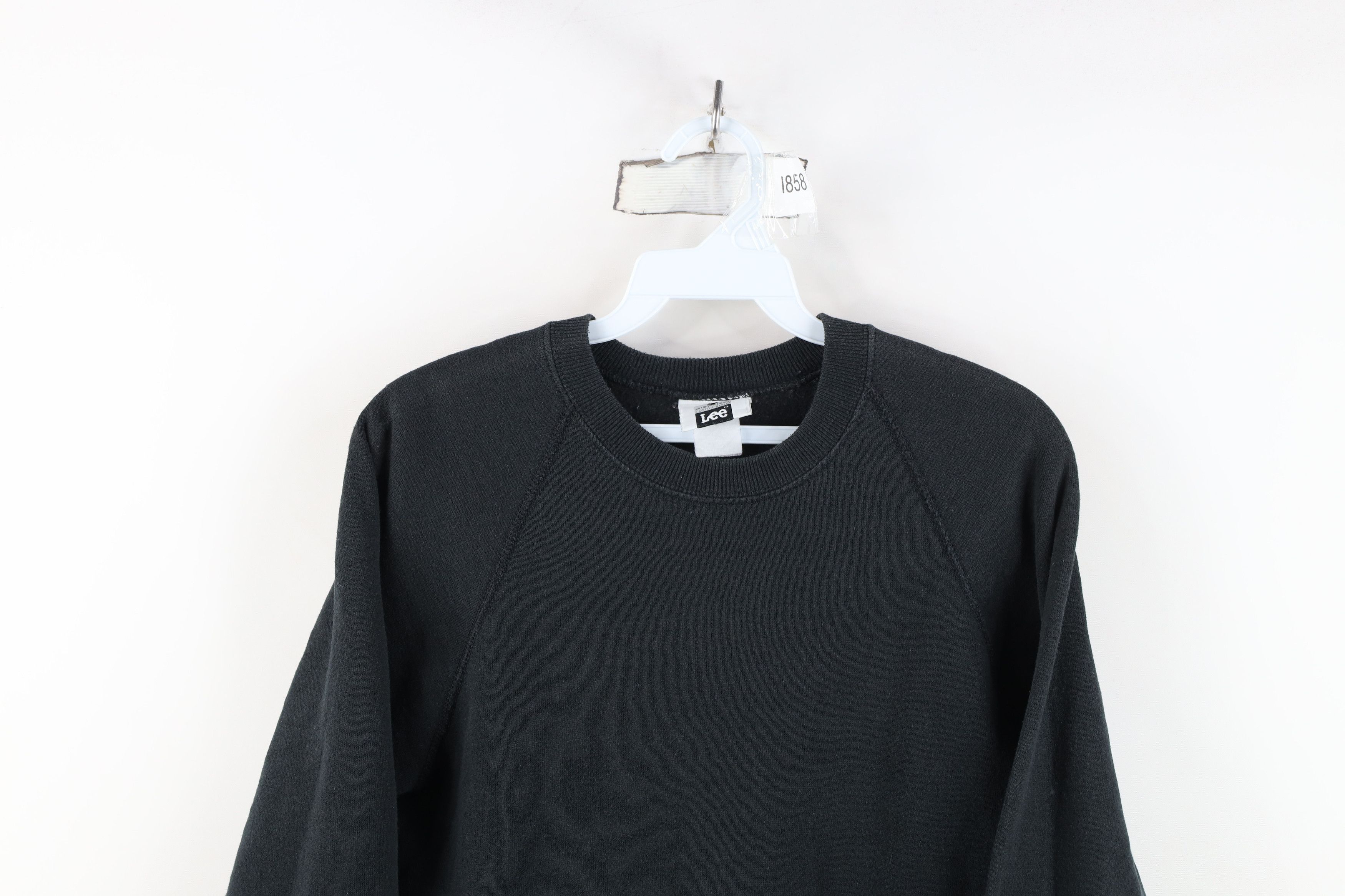 Vintage Vintage 90s Streetwear Raglan Crewneck Sweatshirt Black USA Size S / US 4 / IT 40 - 2 Thumbnail