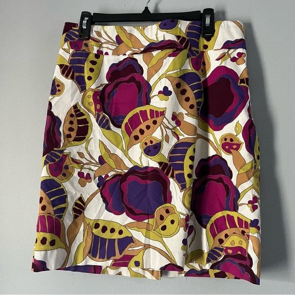Merona Merona Target Multicolor Floral Stretch Lined Skirt Size 8 Size 30" / US 8 / IT 44 - 1 Thumbnail