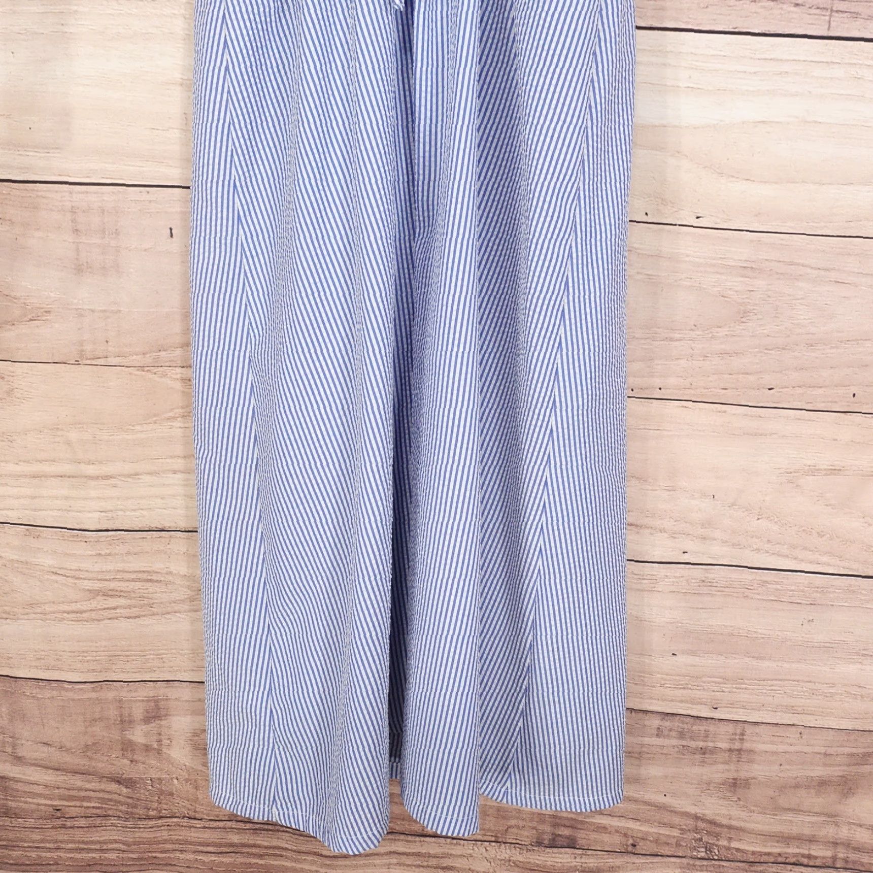 H&M H&M Blue White Striped Seersucker Mini Dress Womens Size 2 Size XS / US 0-2 / IT 36-38 - 6 Thumbnail