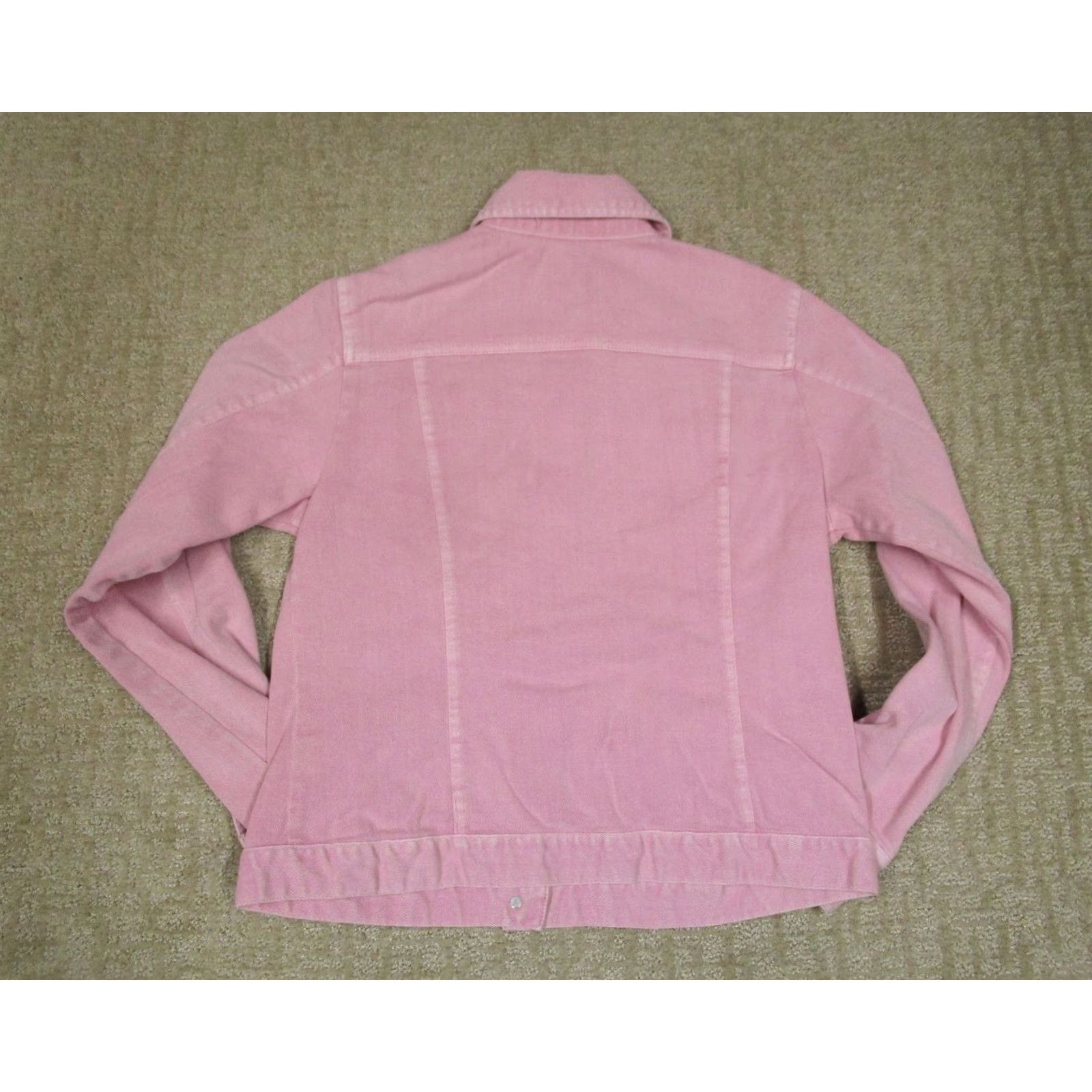 Vintage Avon Denim Jacket Women Small Pink Breast Cancer Crusade Button Front Collared Shirt Size S / US 4 / IT 40 - 4 Thumbnail