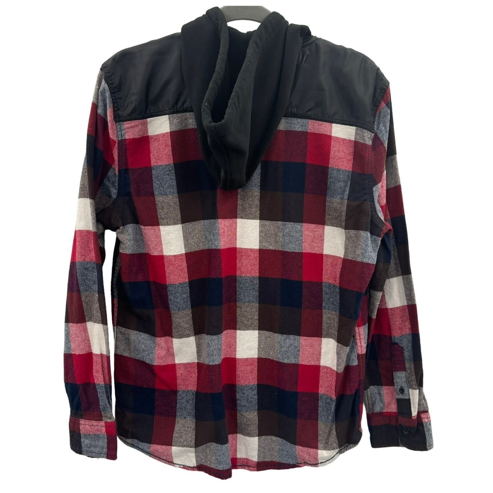 Other Buffalo Plaid Mens Flannel Hoodie Jacket Red Black Size Medi Size US M / EU 48-50 / 2 - 2 Thumbnail