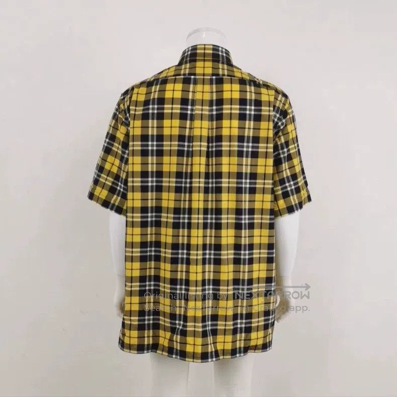 Givenchy Givenchy Size 39 Yellow Contrasting Plaid Shirt Size US M / EU 48-50 / 2 - 3 Thumbnail